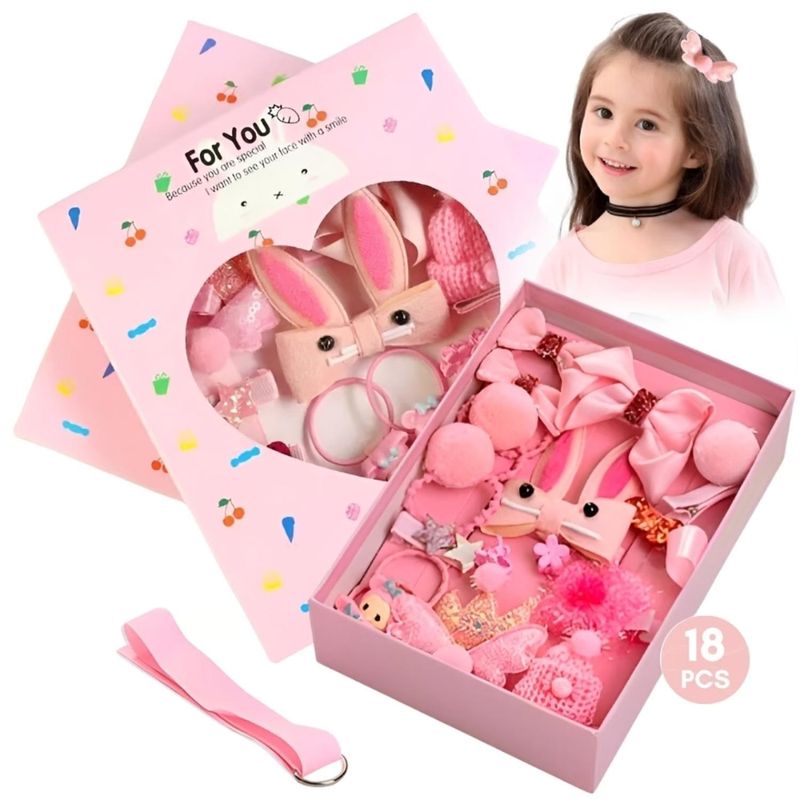 MINARI - Set de 18 Ganchos Colets Accesorios de Cabello para Niñas G132