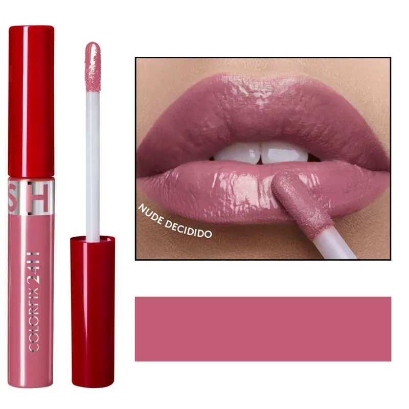ESIKA - Labial Líquido brillante colorfix 24h liquid tattoo shine ésika nude decidido