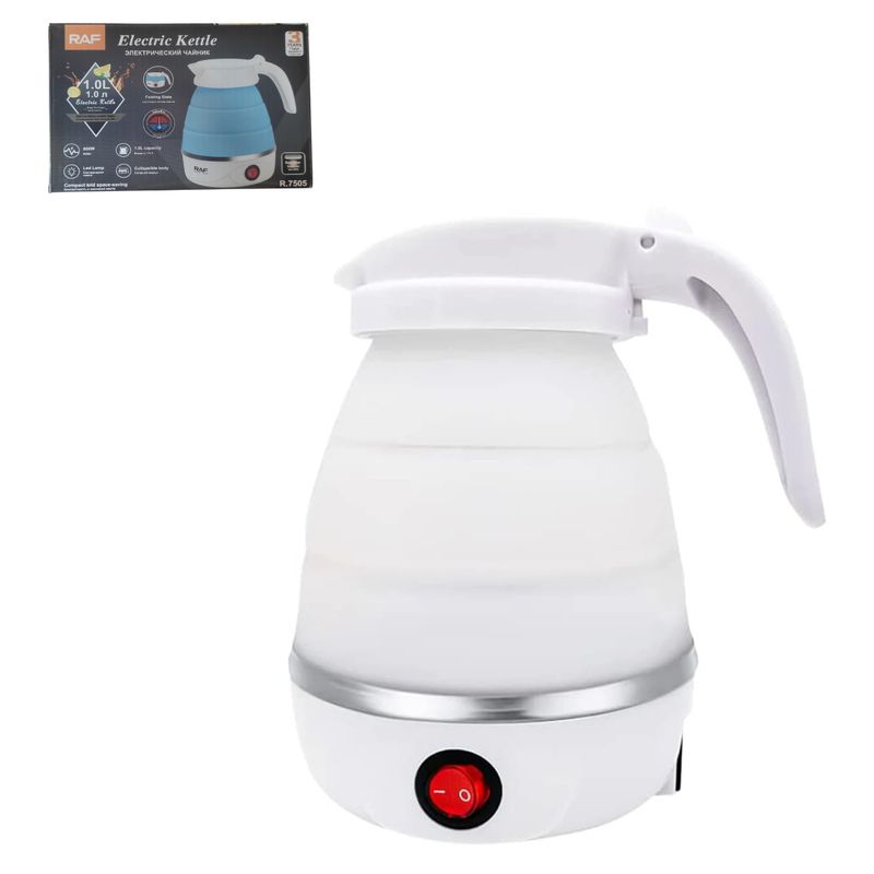 GENERICO - Hervidor De Agua Eléctrico Blanco Plegable De Silicona - 1L