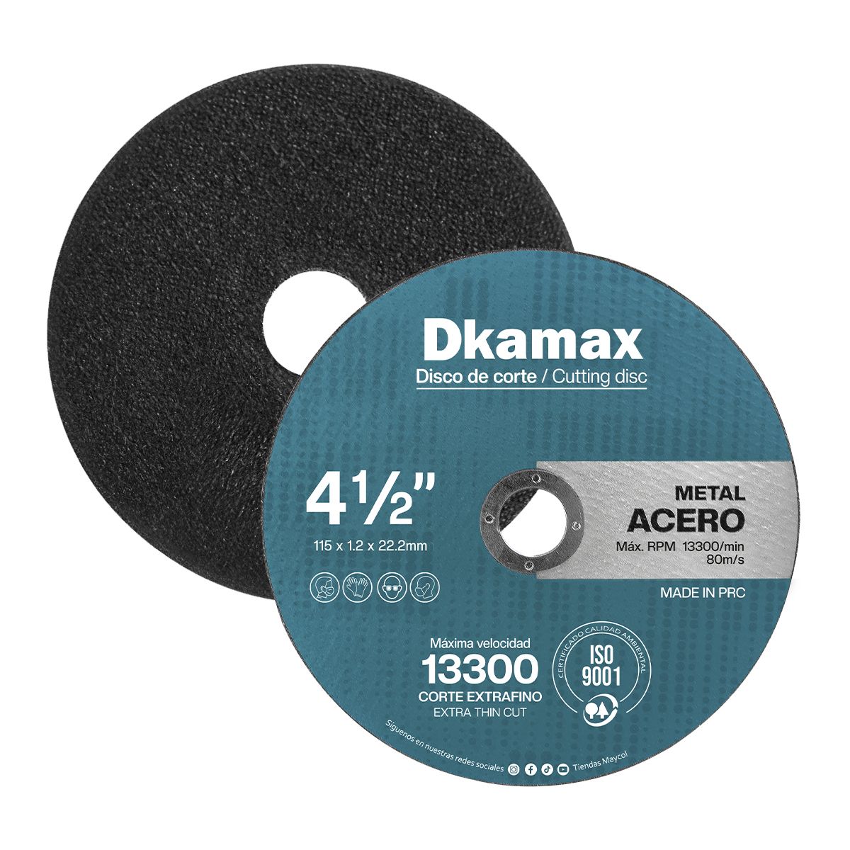 DKAMAX - 10 pzs DISCOS DE CORTE 4 1 / 2 " DKAMAX