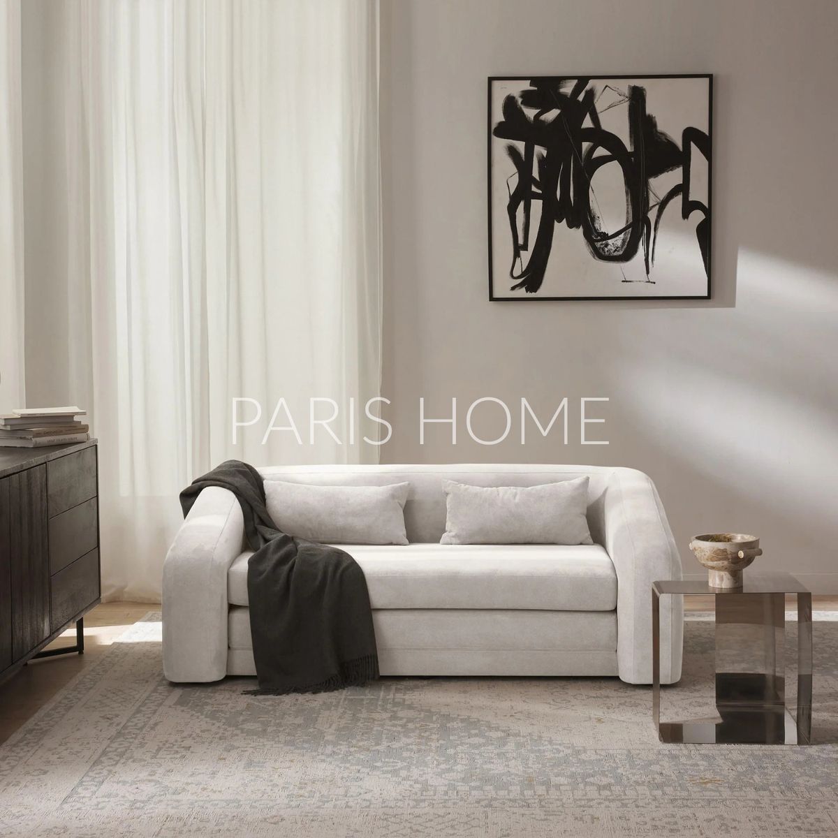 GENERICO - Sofá Cama 2 Cuerpos Foldz Tejido - Blanco Crema