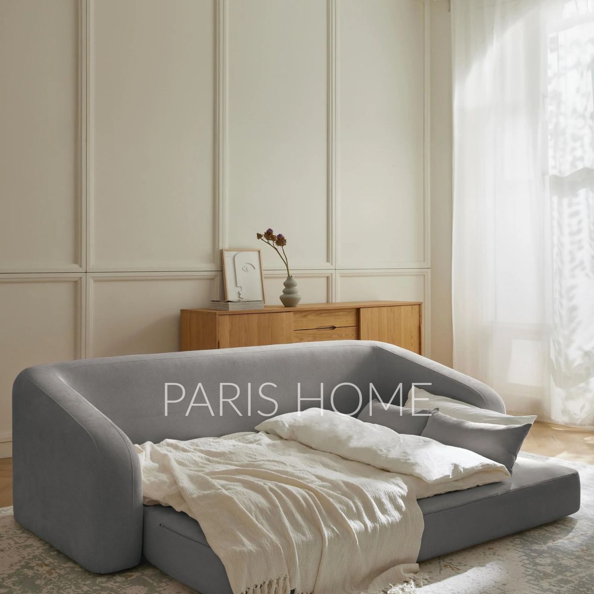 GENERICO - Sofá Cama 3 Cuerpos Foldz Tejido - Gris Oscuro