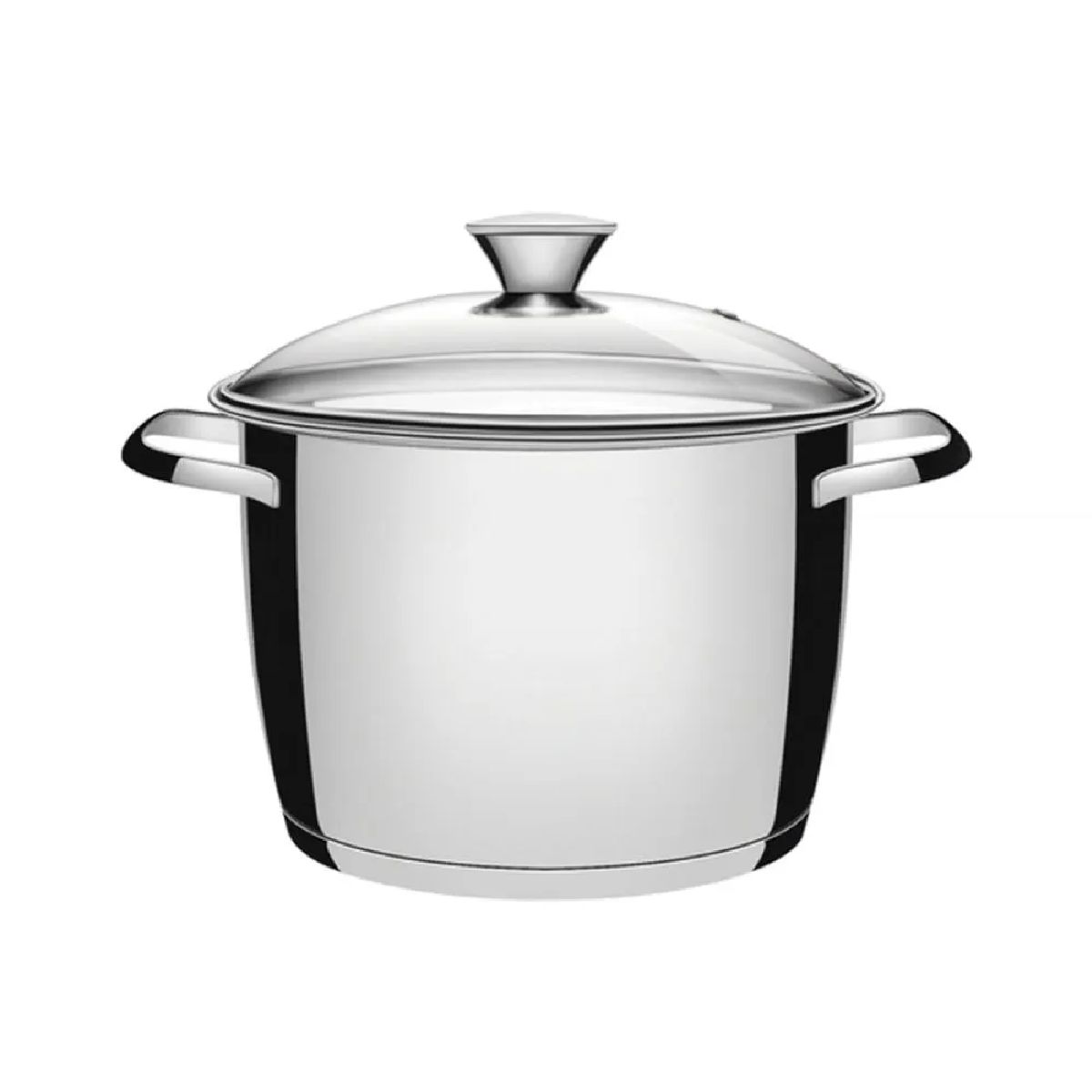 TRAMONTINA - Olla de Acero Inoxidable 20 Cm (4.37 Lt) Allegra con Tapa de Vidrio