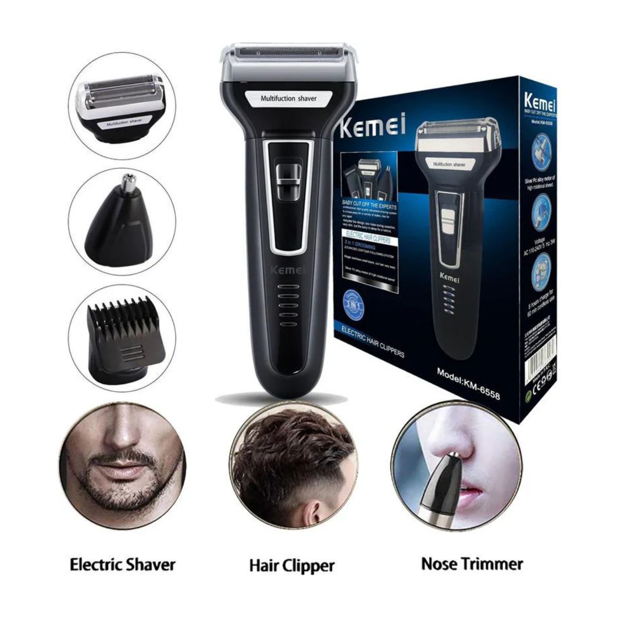 ROHS - Pack Kemei Duo Afeitadora para Hombre y Mujer