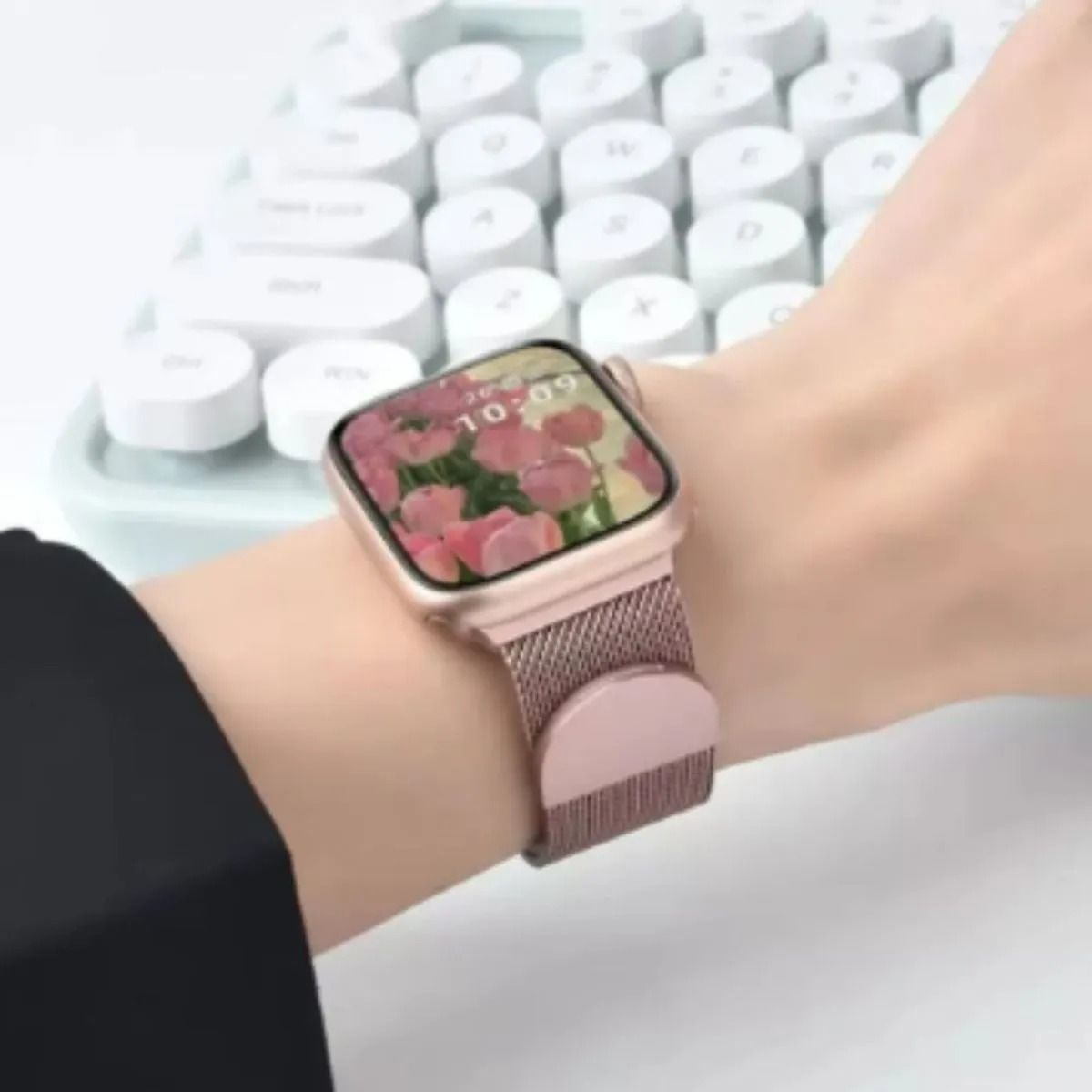 JET - Correa Acero Milanese Loop  Para Apple Watch Rosa 44mm