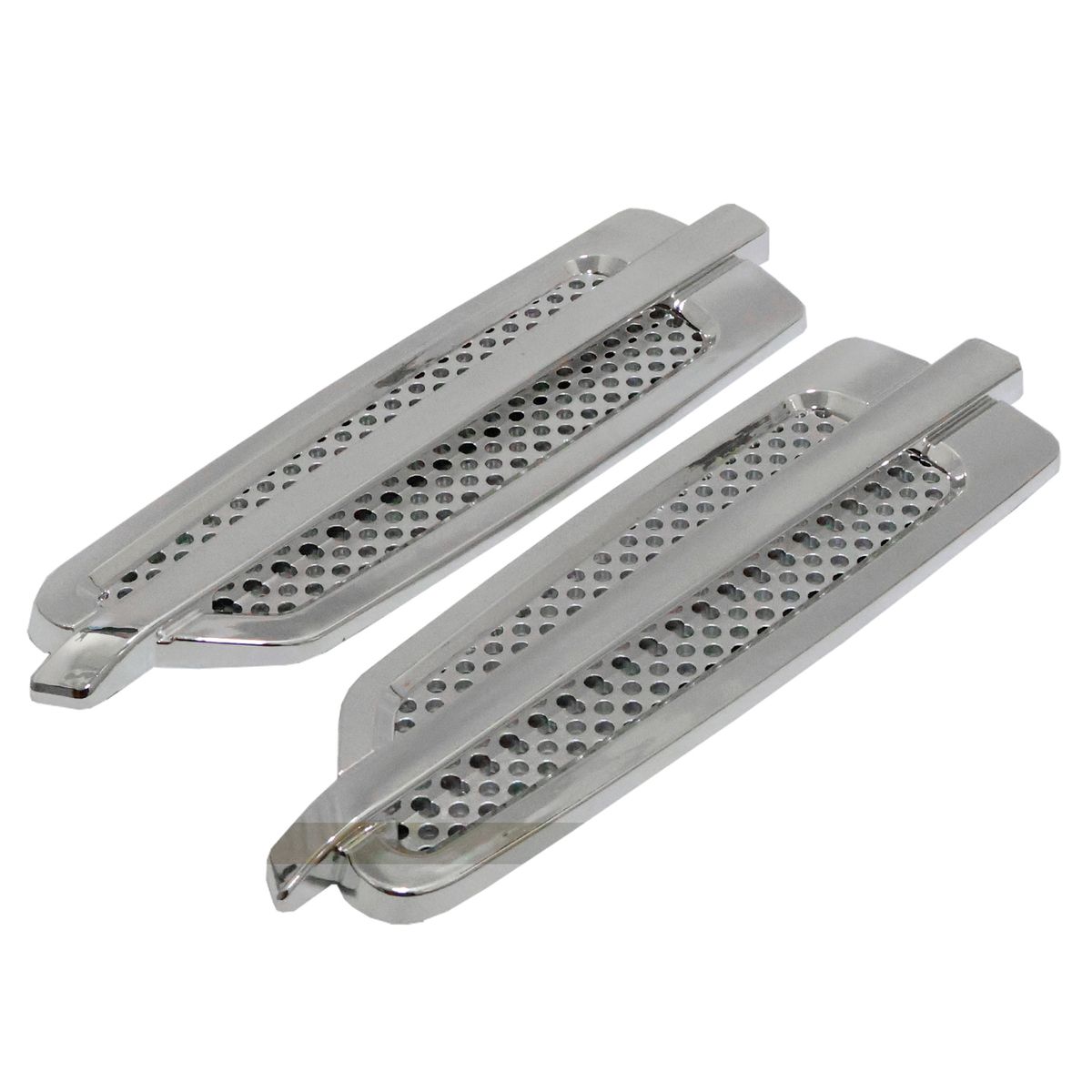 GENERICO - ADORNO LATERAL TOMA DE AIRE PLATEADO 2 PCS 21*6.5 CM