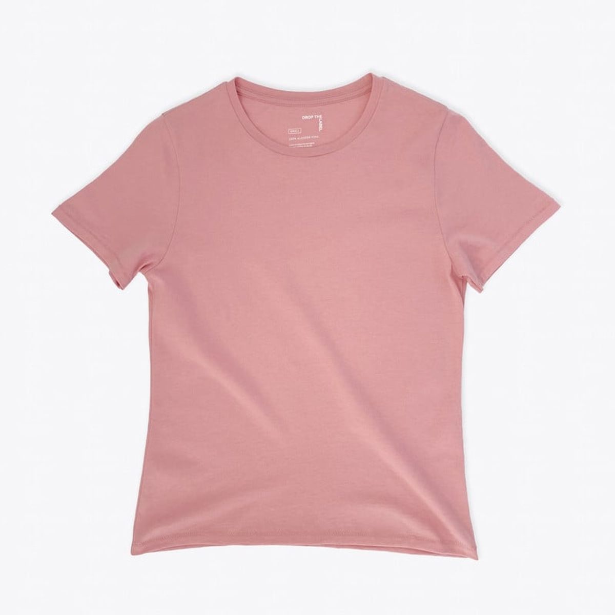 DROP THE LABEL - Polo Rosado Coral para Mujer Drop the Label Cuello Redondo Manga Corta Algodón Pima