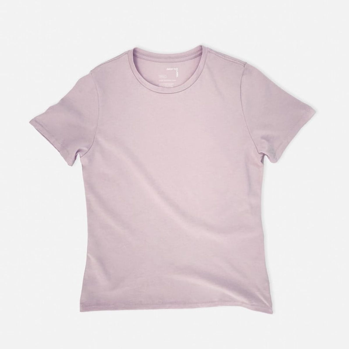 DROP THE LABEL - Polo Lila Claro para Mujer Drop the Label Cuello Redondo Manga Corta Algodón Pima