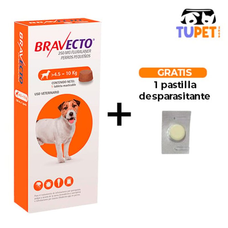 BRAVECTO - Bravecto Antipulgas Para Perro Masticable 4.5 - 10 Kg