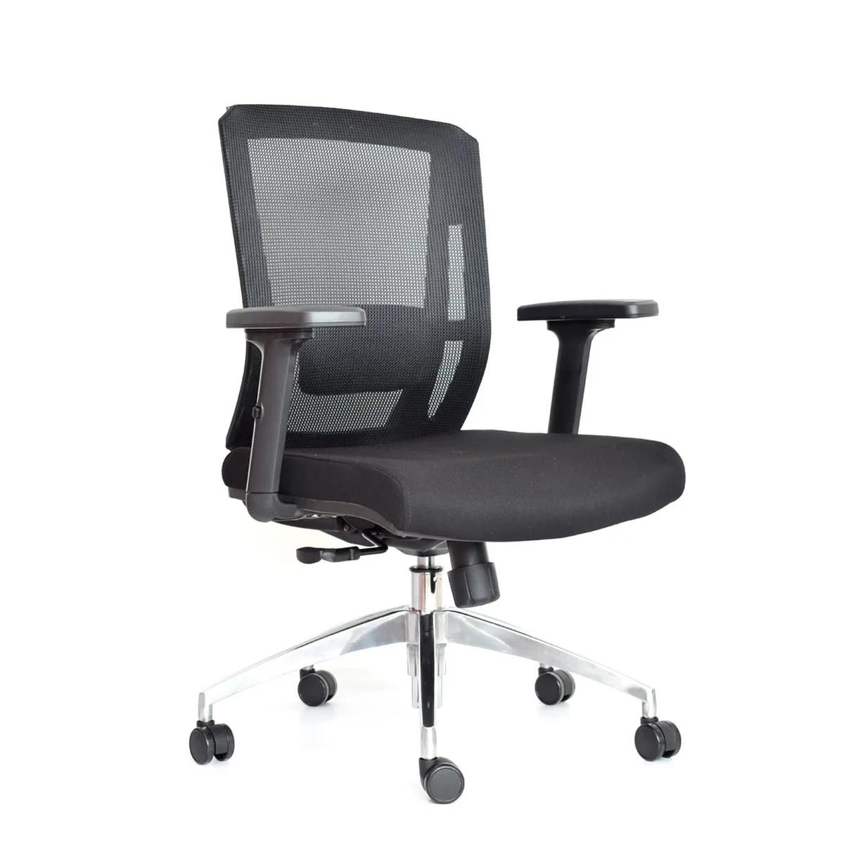 OFIDEAS - Silla De Oficina Giratoria Ergonómica Delphi Gerente Aluminio Negro Ofideas