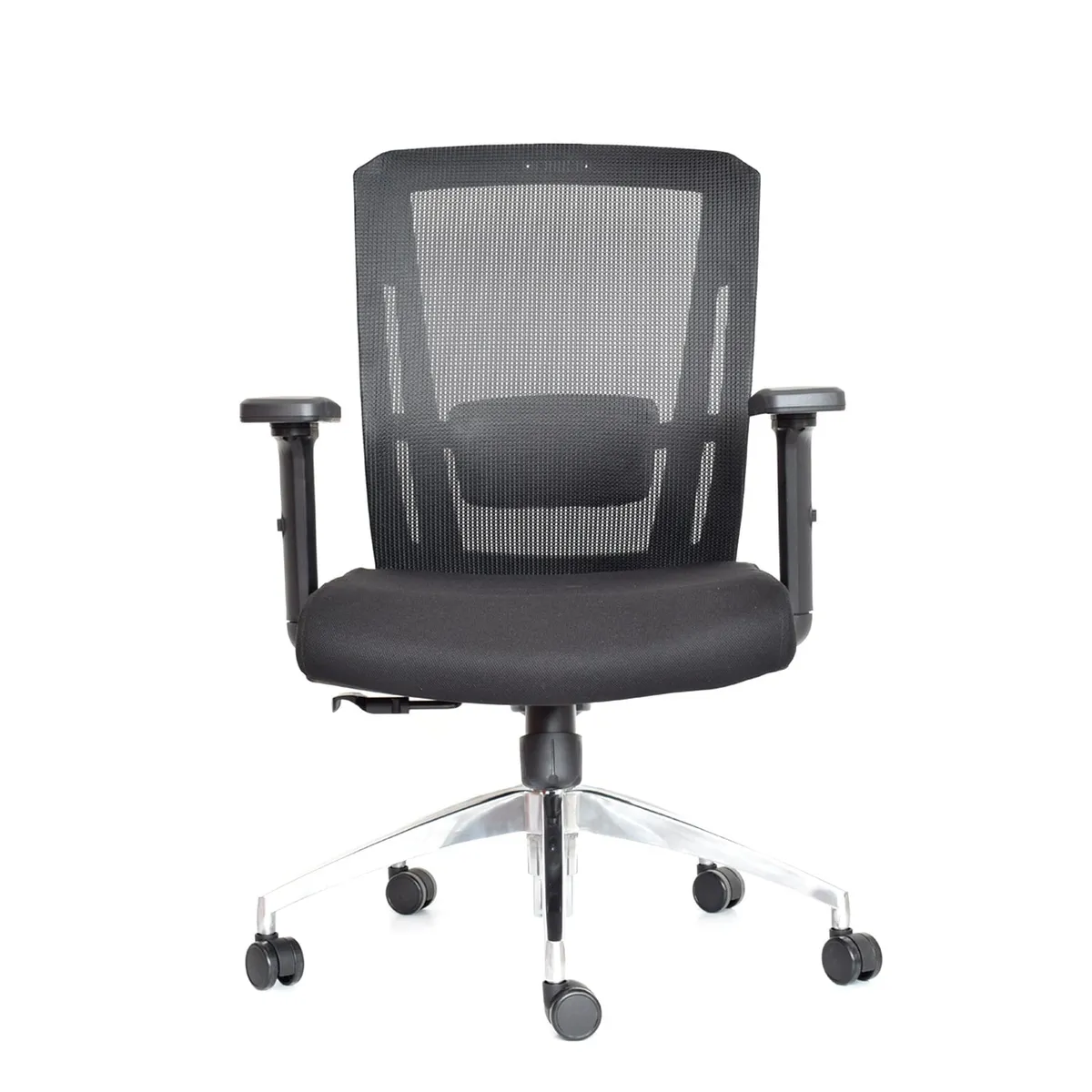 OFIDEAS - Silla De Oficina Giratoria Ergonómica Delphi Gerente Aluminio Negro Ofideas