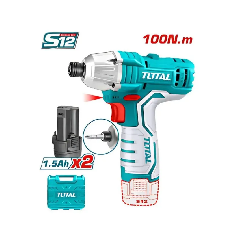 TOTAL TOOLS - ATORNILLADOR DE IMPACTO LI-ION 12V -TIRLI1201