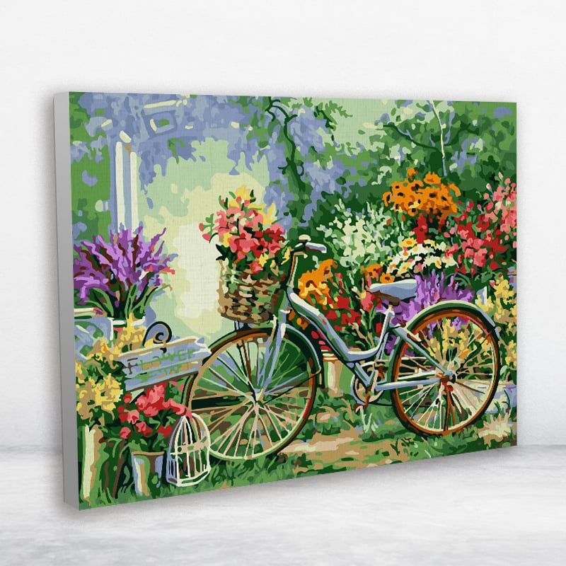 MAKA - PINTURA CON NUMEROS FLOWER BIKE 40x50 CM MAKA