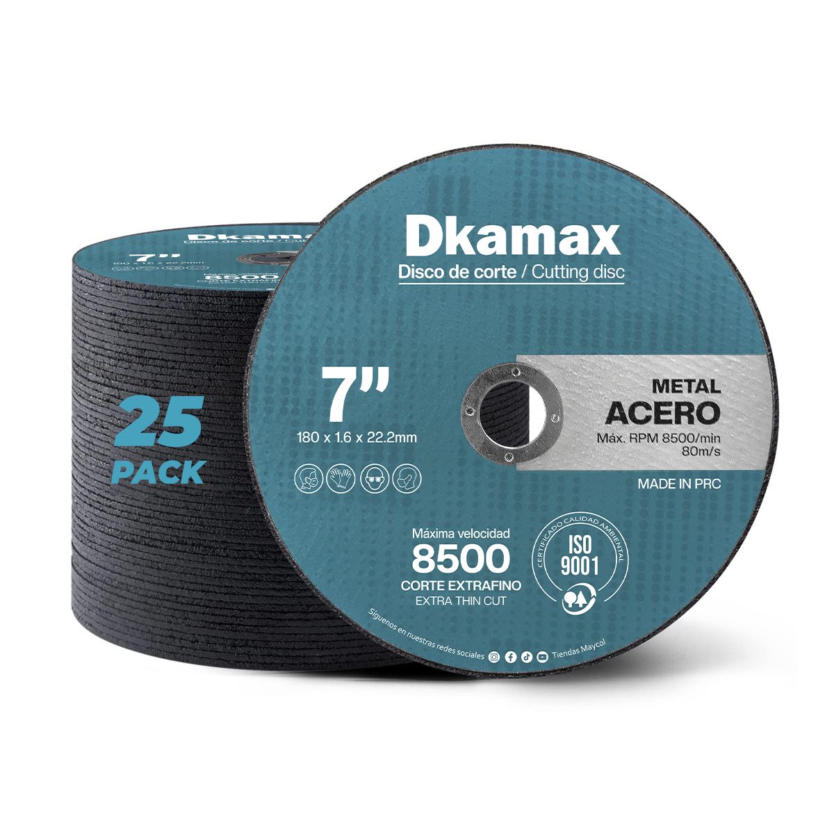 DKAMAX - 25 pzs discos de corte 7 " DKAMAX