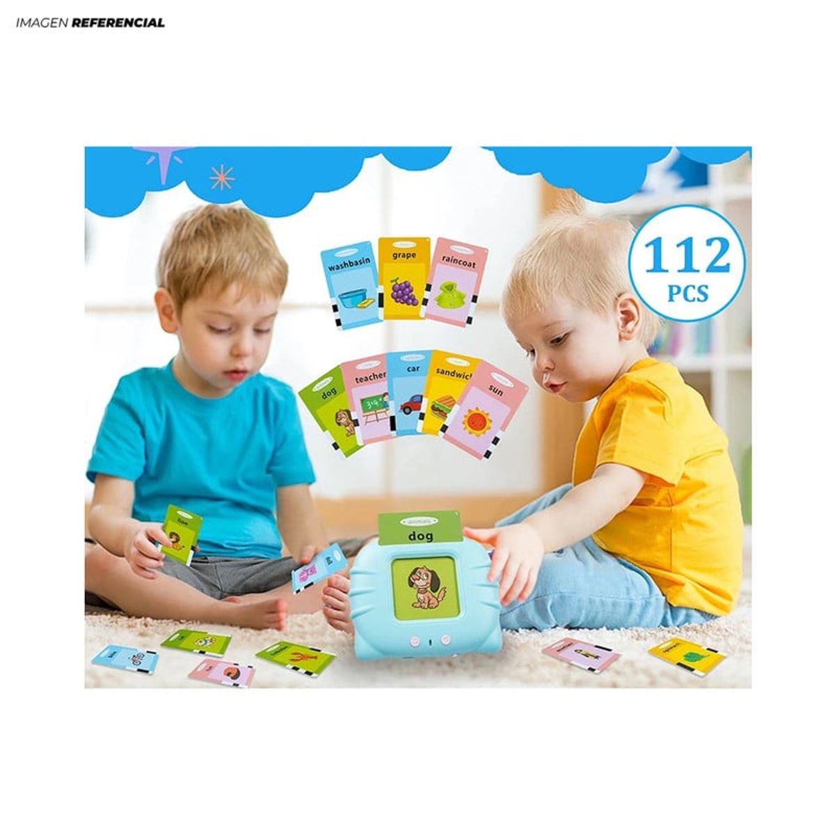 GENERICO - Juguete Didáctico Lector de Tarjetas Educativos con Sonidos