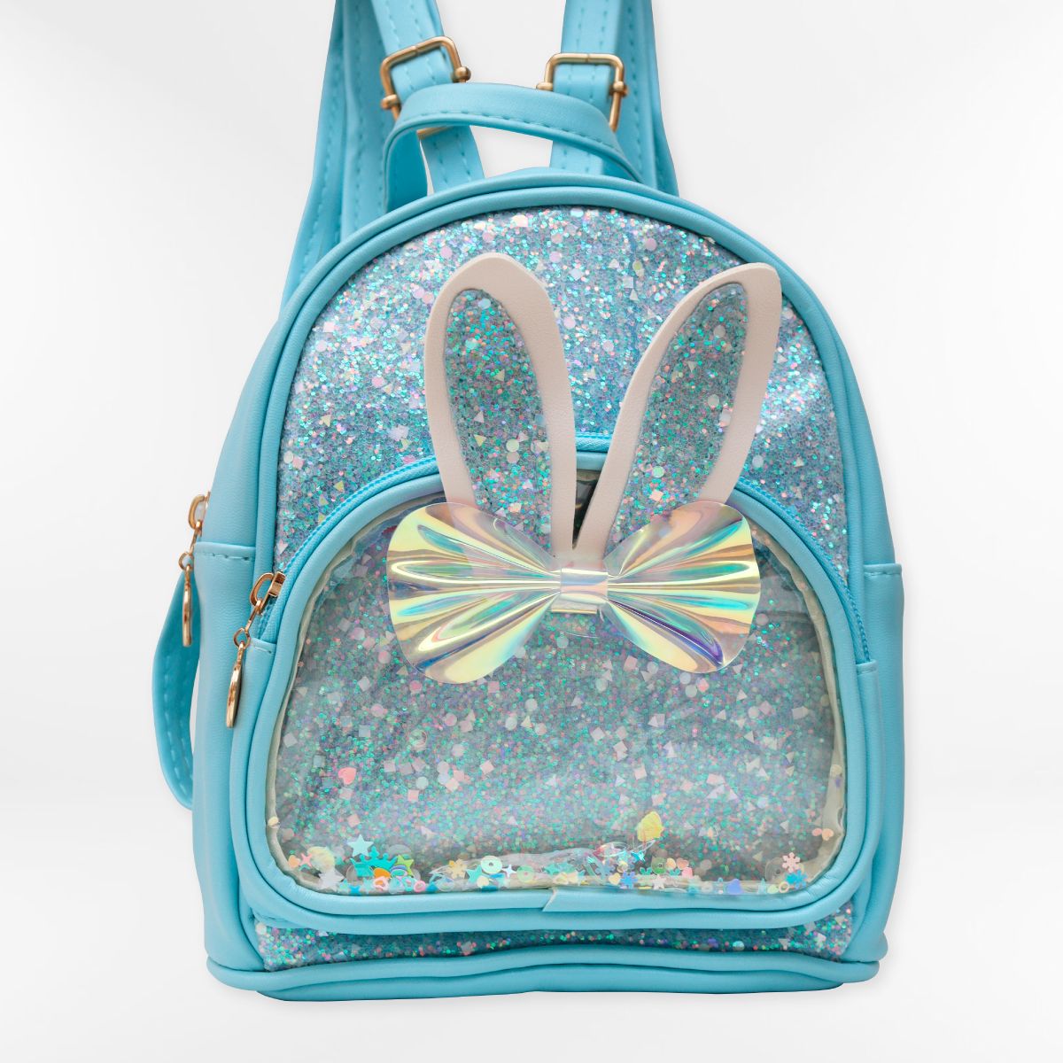 EVYTONY - MOCHILA  DISEÑO CONEJA  CELESTE