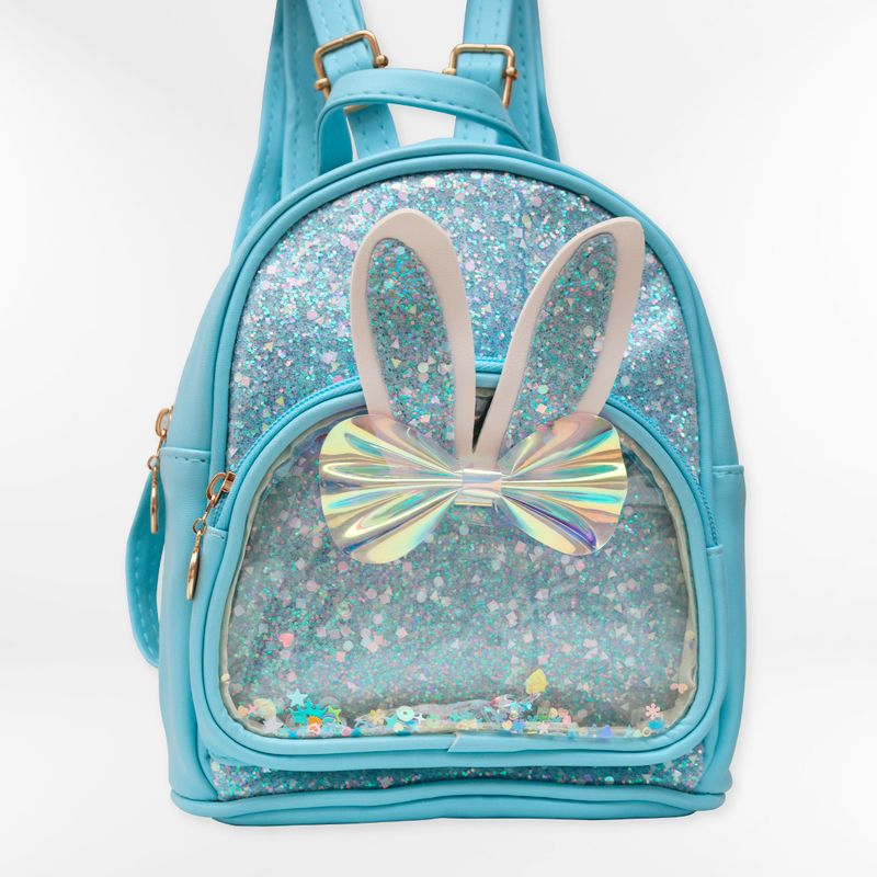 EVYTONY - MOCHILA  DISEÑO CONEJA  CELESTE