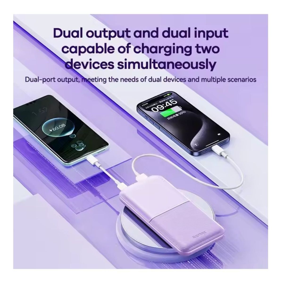 REMAX - CARGADOR PORTÁTIL  ultra Slim  10000mAh   2.4A  MODELO RPP-23 NEGRO