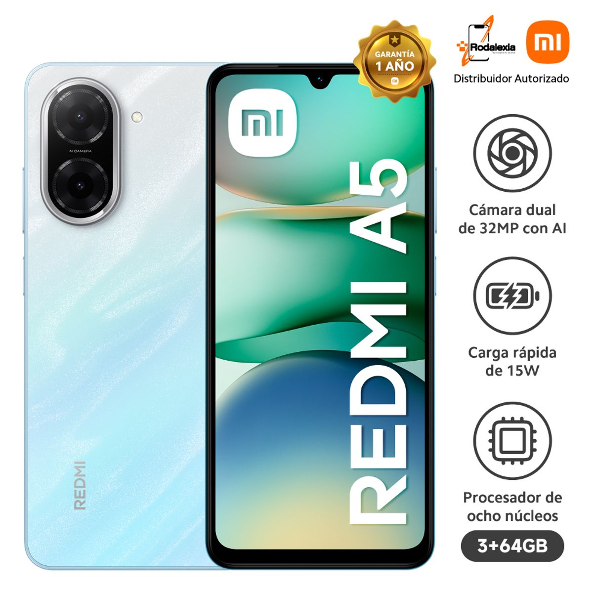 XIAOMI - CELULAR XIAOMI REDMI A5 3GB RAM 64GB ROM COLOR AZUL OCEANO