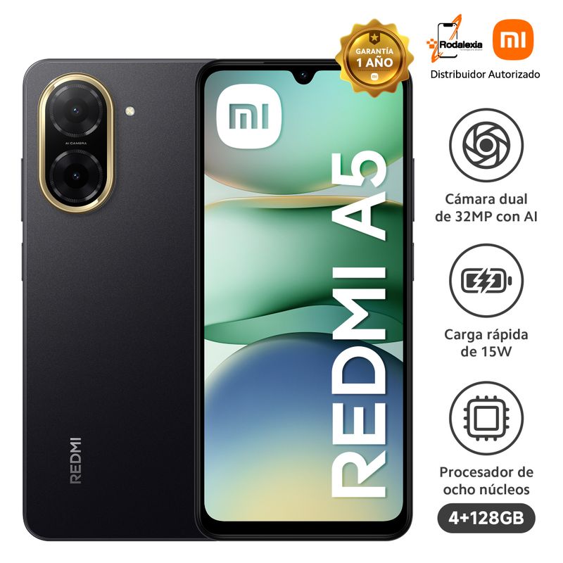 XIAOMI - CELULAR XIAOMI REDMI A5 4GB RAM 128GBROM COLOR NEGRO MEDIANOCHE