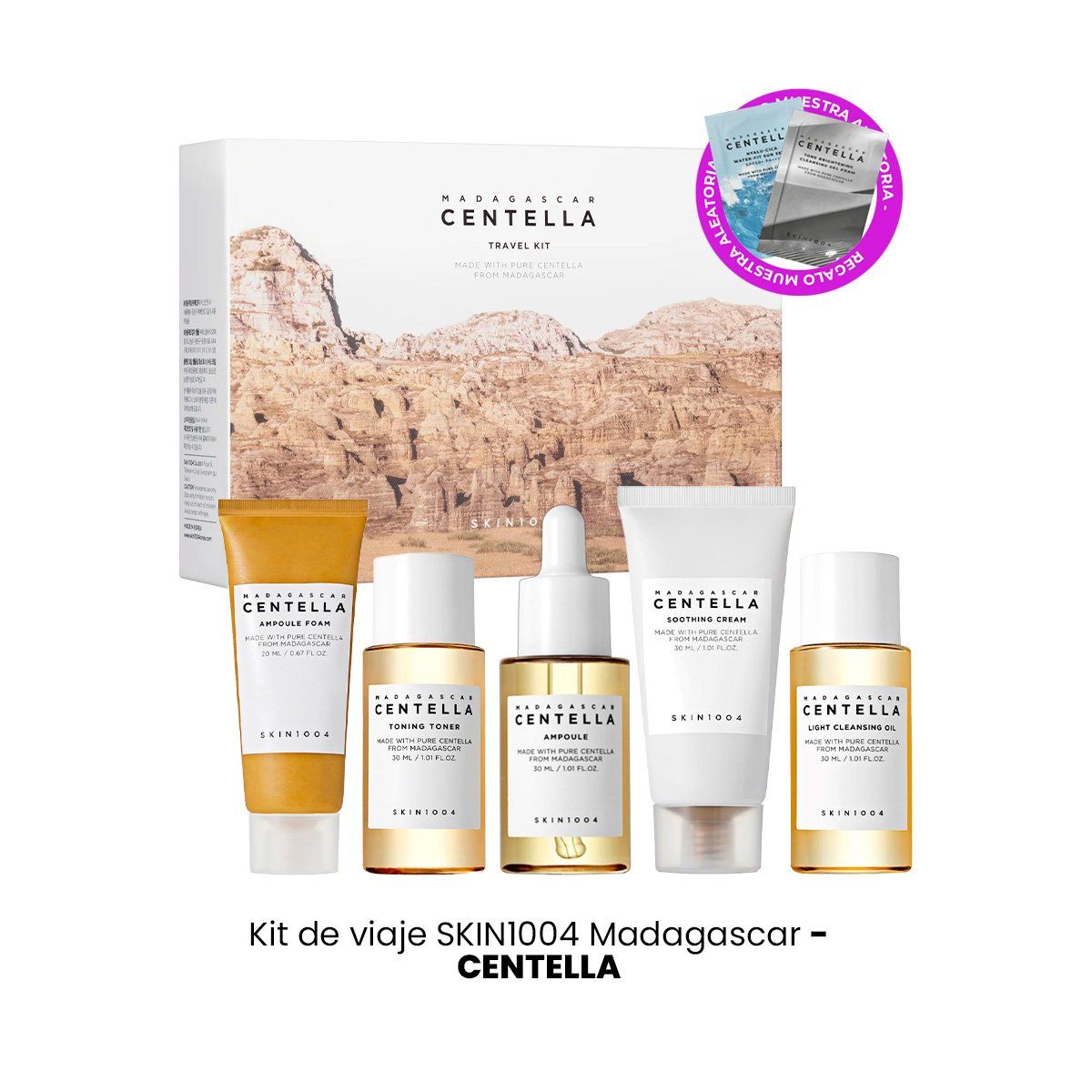 SKIN1004 - KIT DE VIAJE MADAGASCAR CENTELLA - SKIN1004 + REGALO MINI SACHETS