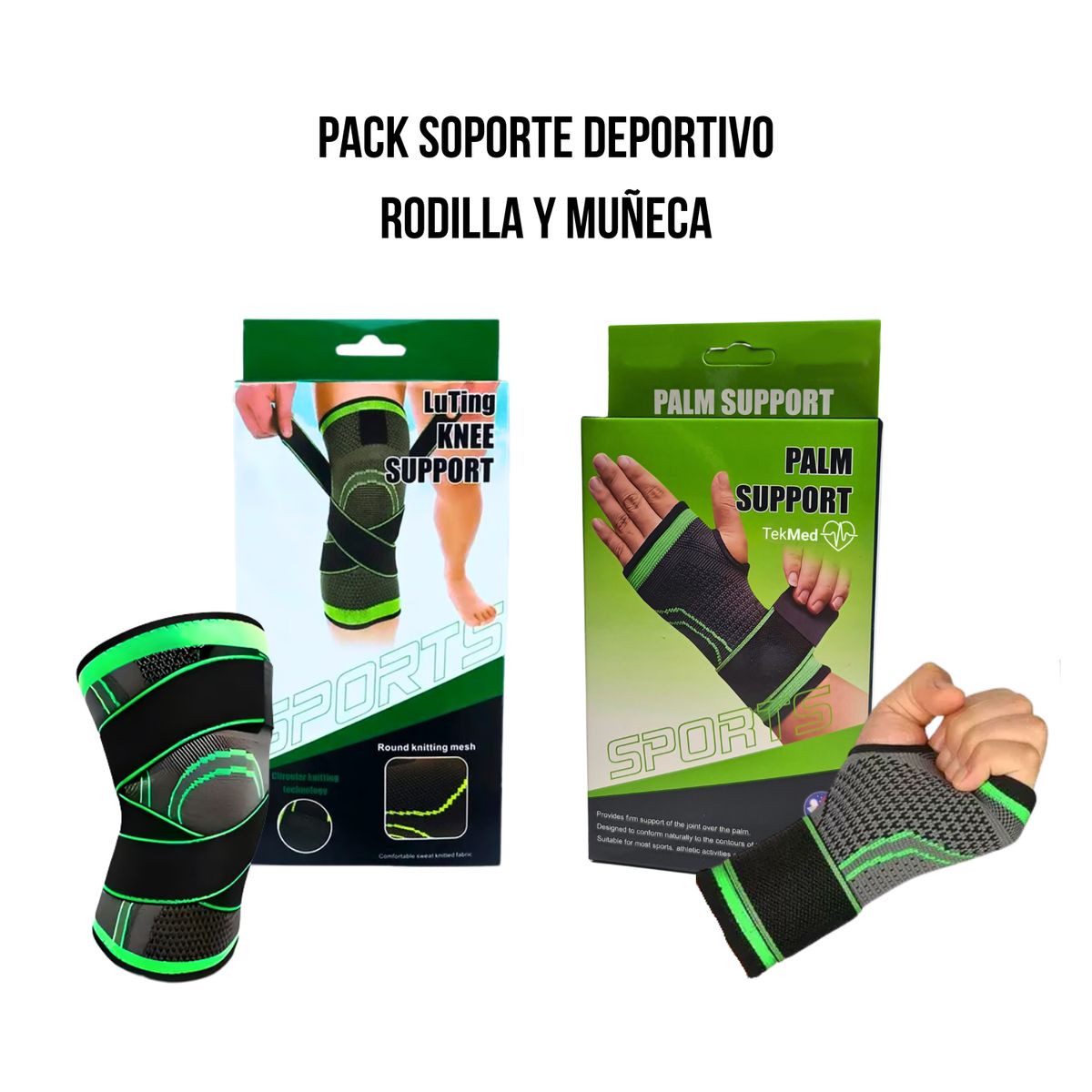 ROHS - Pack de Soportes Deportivos para Rodilla y Muñeca