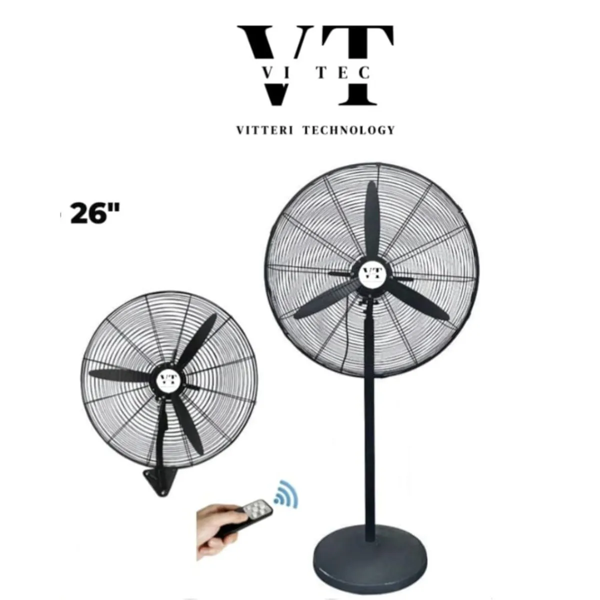 GENERICO - VENTILADOR INDUSTRIAL VITEC  EN 1 - 26" CON CONTROL REMOTO NUEVO