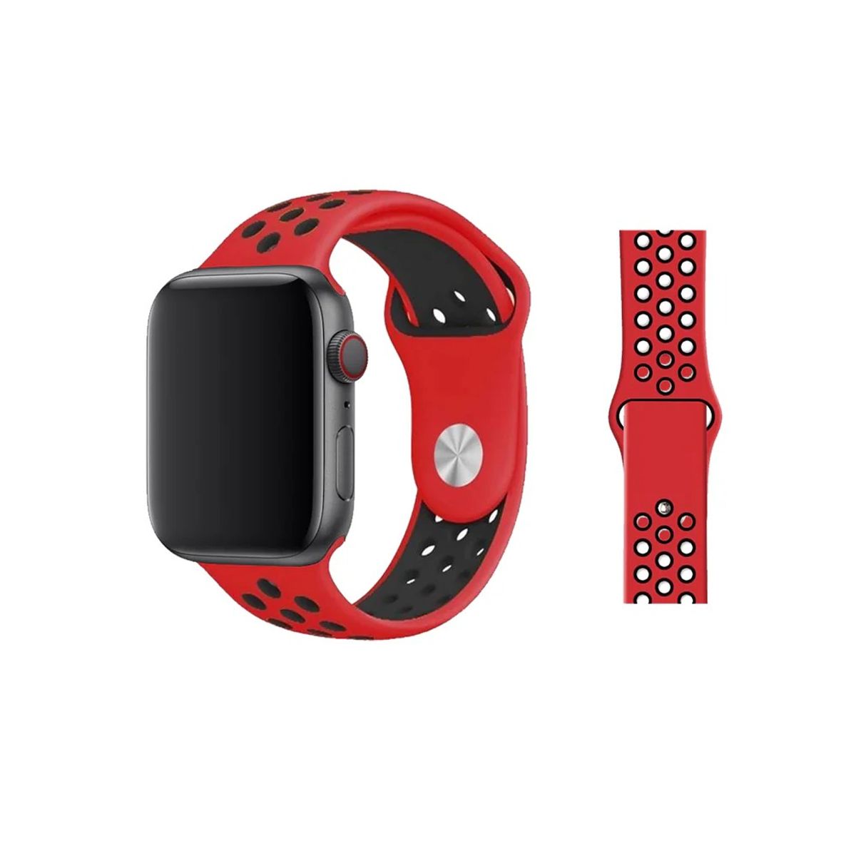 JET - Correa Sport de silicona para Apple Watch 42 44 45 49 mm.