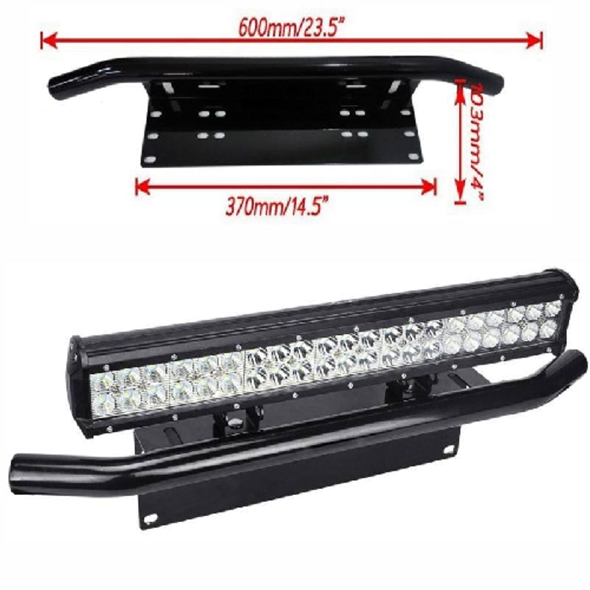 GENERICO - Base Soporte Porta Faros Barra Led Portaplacas Universal