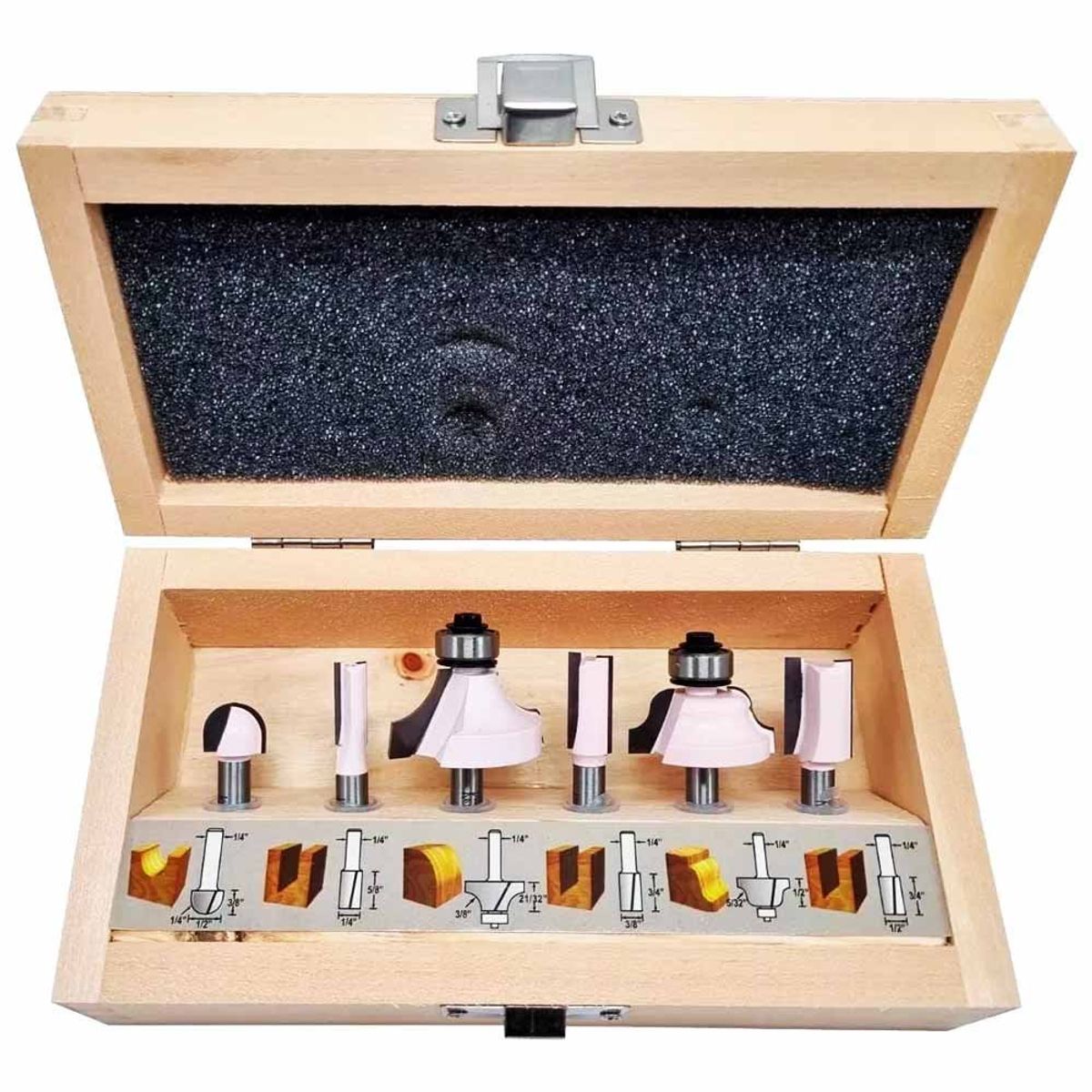 MAKITA - Juego de fresas para Madera 14″ 6 Piezas Makita D-53578