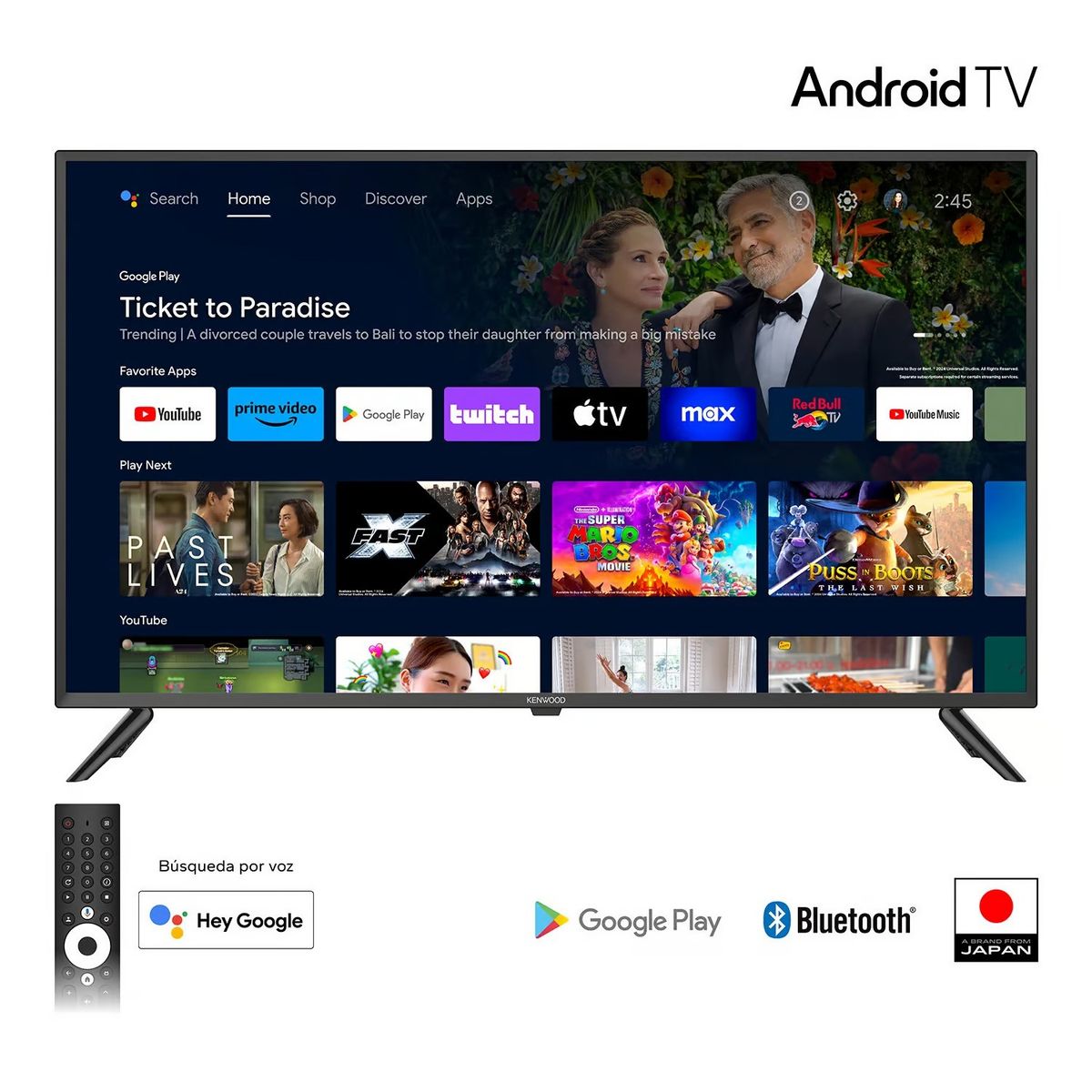 KENWOOD - TELEVISOR KENWOOD LED 40 FHD Android TV LTK-K40B34A
