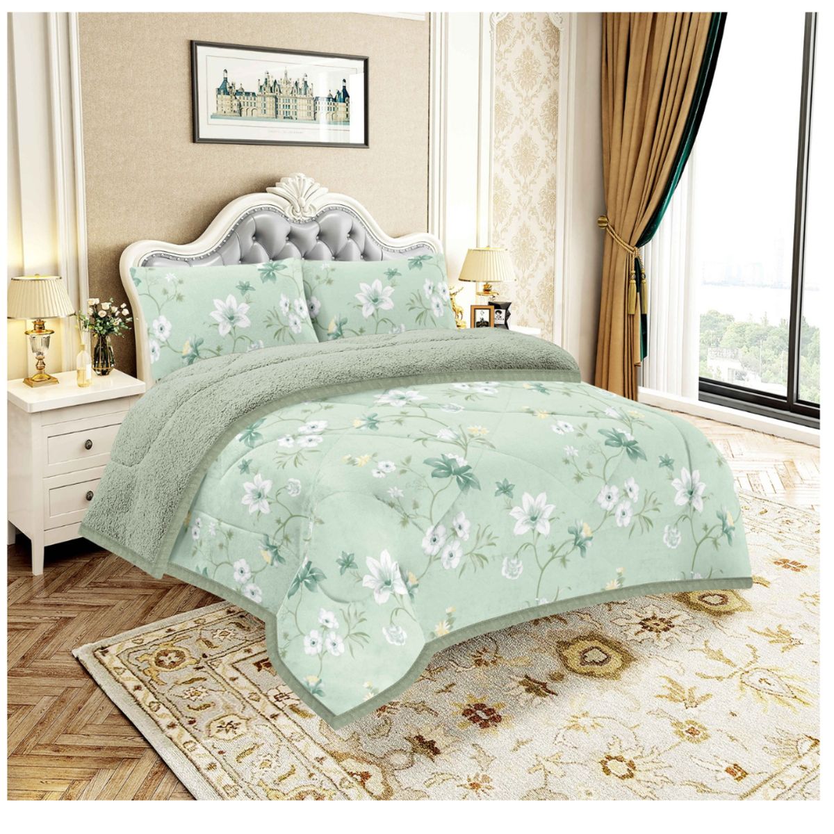 GOLDSUN - COBERTOR CON CARNERO EN 3 PIEZAS