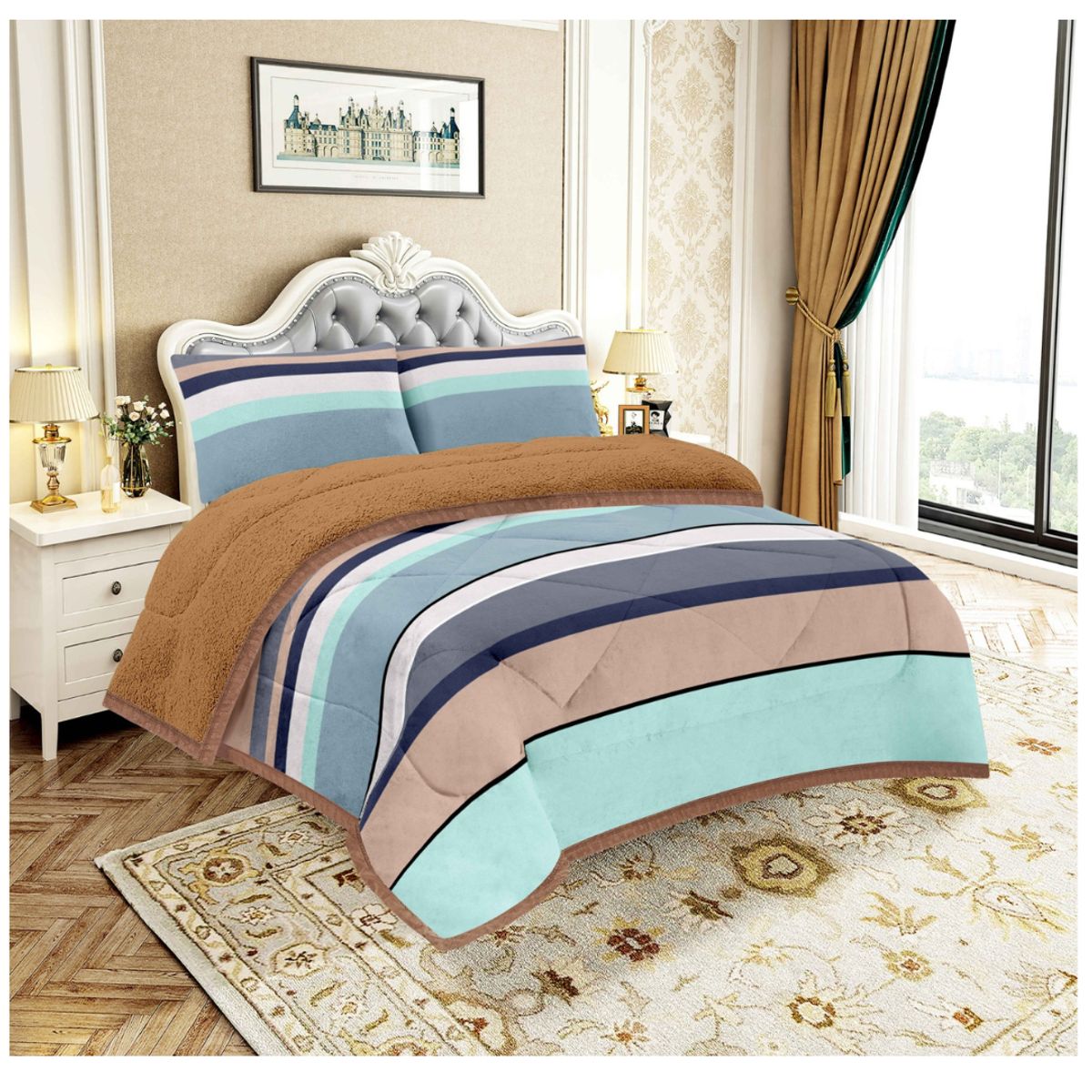 GOLDSUN - COBERTOR CON CARNERO EN 3 PIEZAS