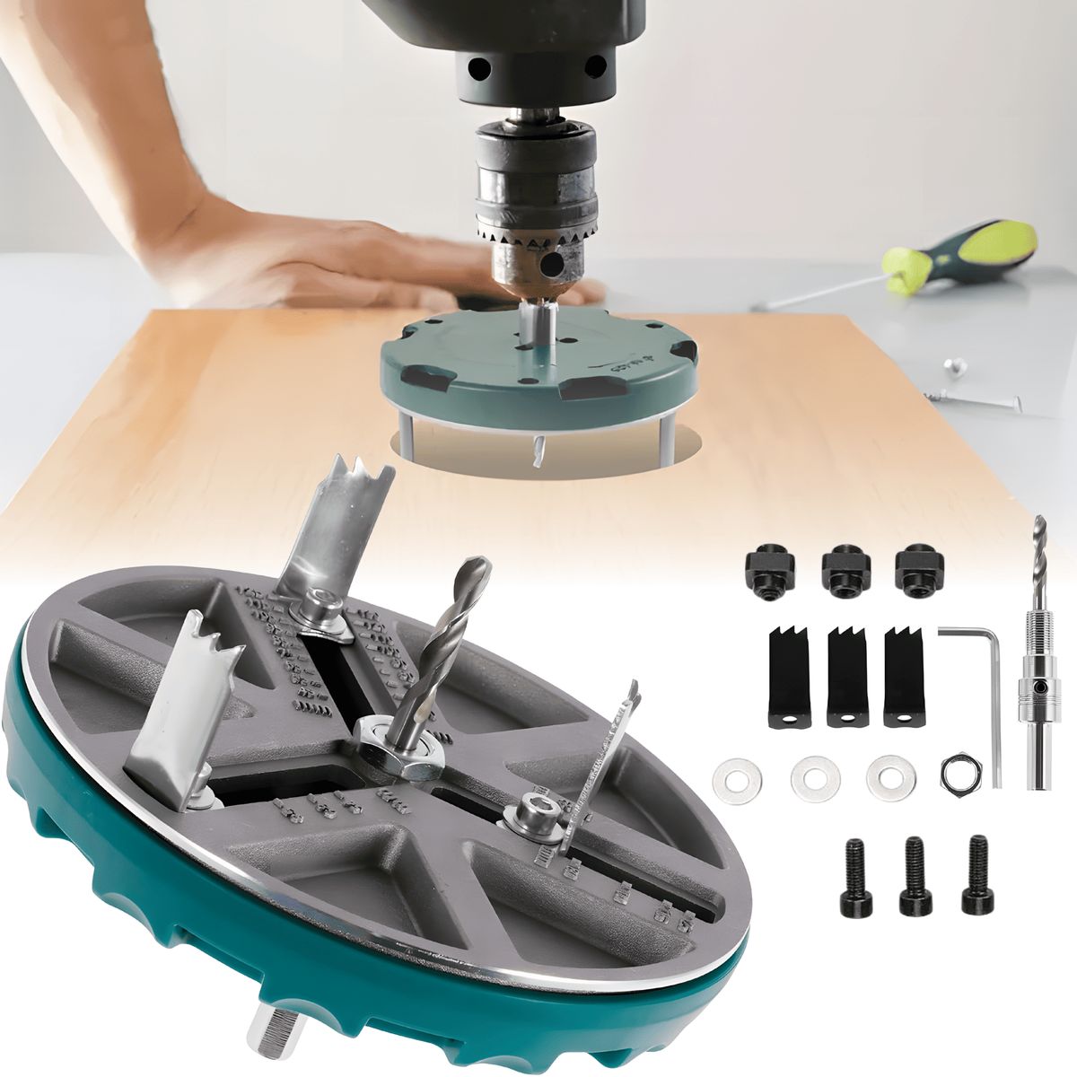 ROSH - Pack Potente Pistola Fulminante y Adaptador de Amoladora