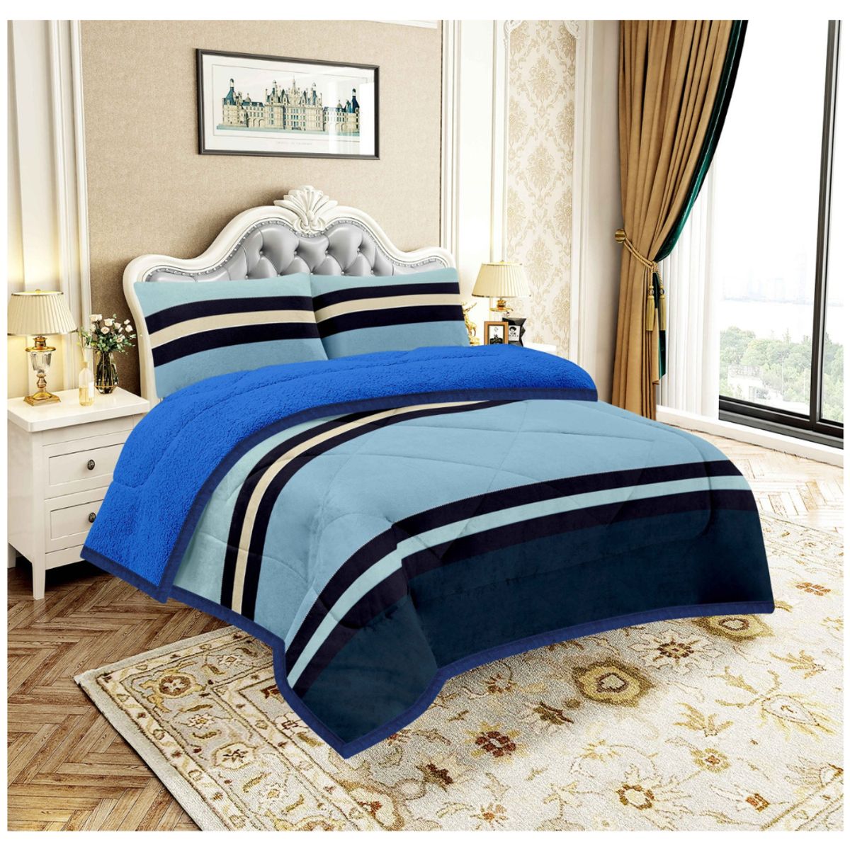 GOLDSUN - COBERTOR CON CARNERO EN 3 PIEZAS