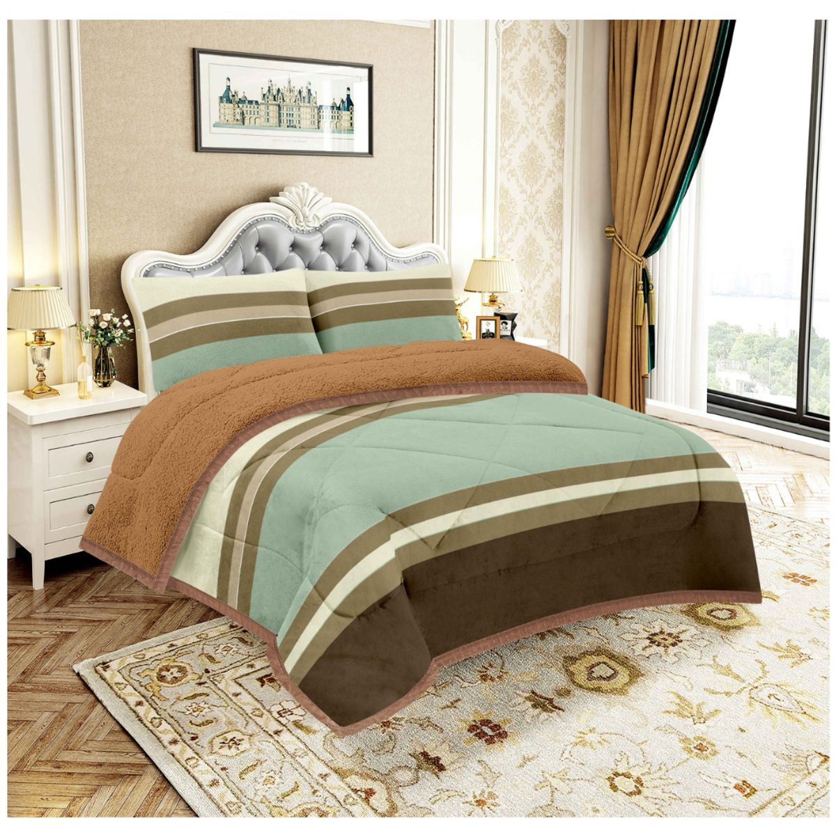 GOLDSUN - COBERTOR CON CARNERO EN 3 PIEZAS