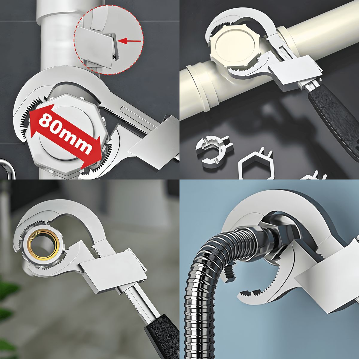 ROSH - Pistola Clavos Fulminante + Llave Gasfitería Premium