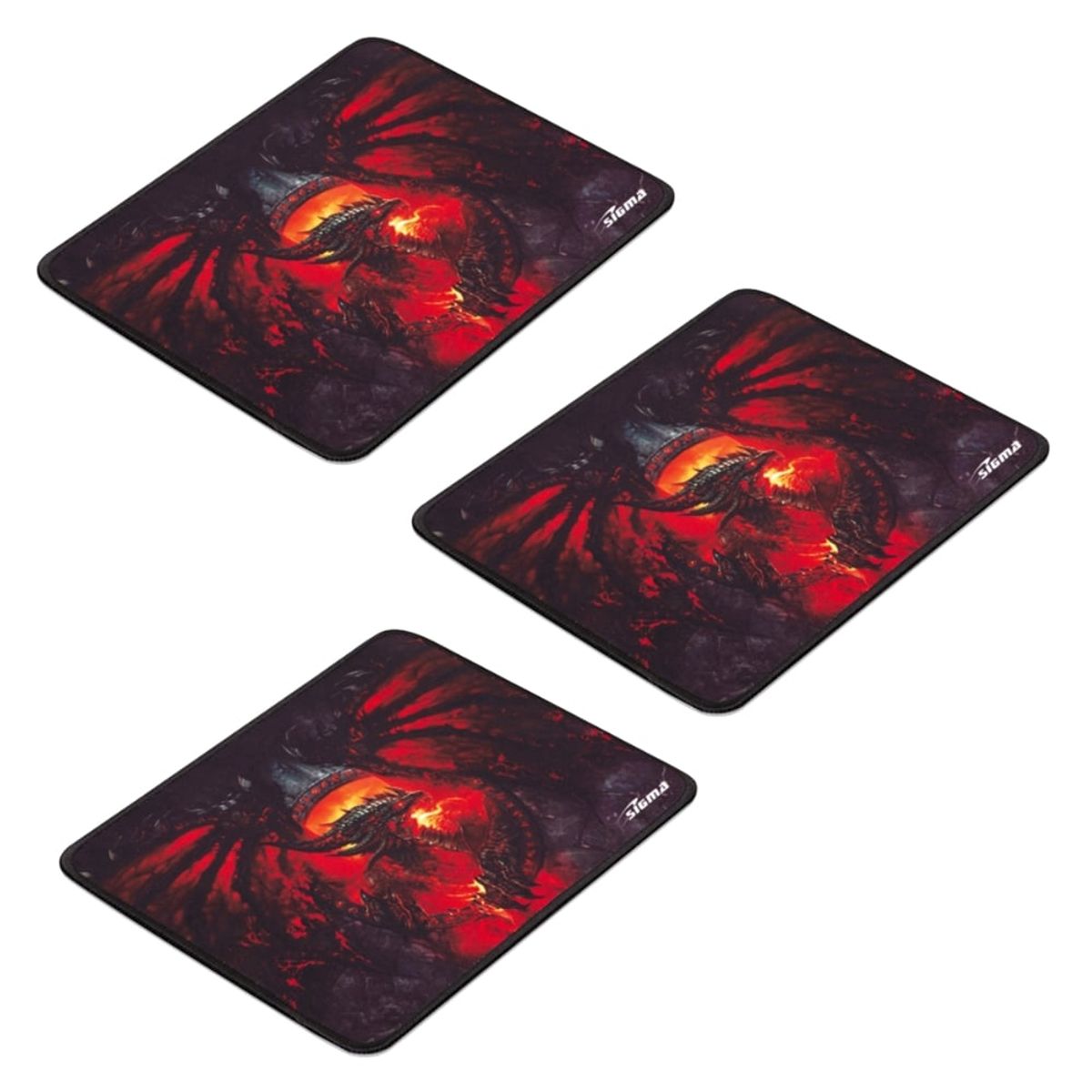SIGMA - Pack por 3 de Mouse Pad Gamer Sigma X3