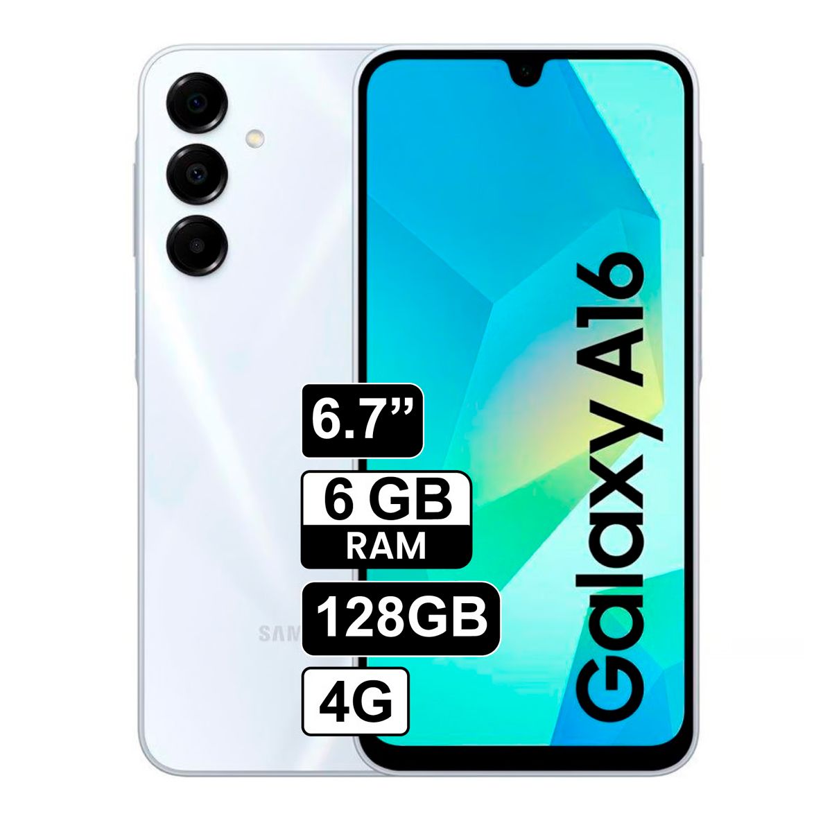 SAMSUNG - Celular Samsung Galaxy A16 6GB RAM 128GB Blanco