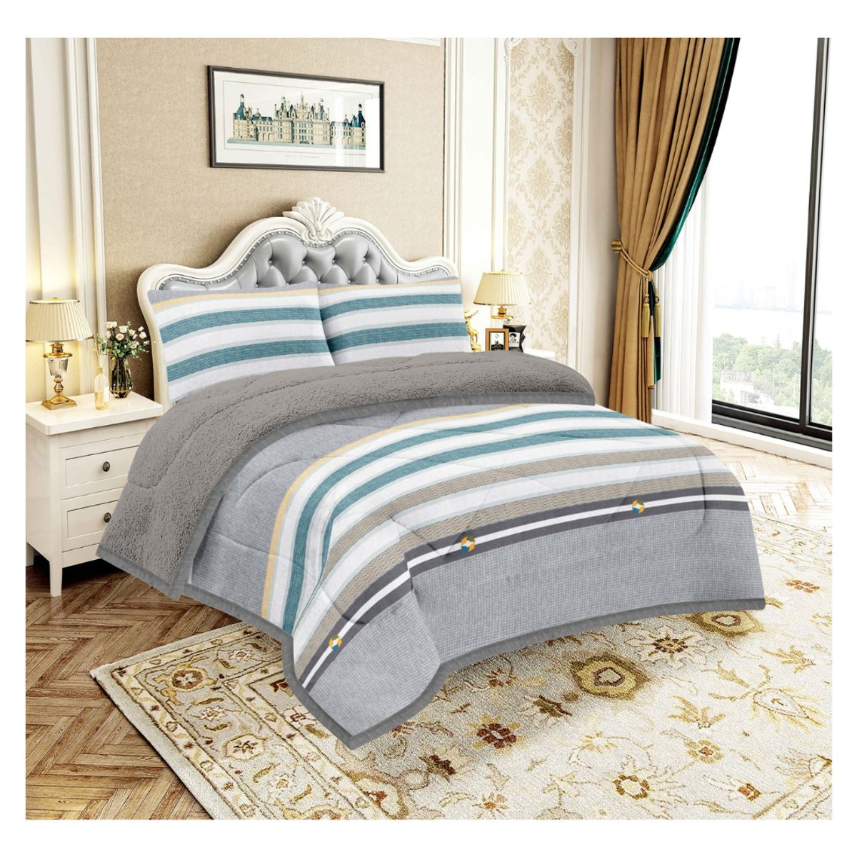 GOLDSUN - COBERTOR CON CARNERO EN 3 PIEZAS