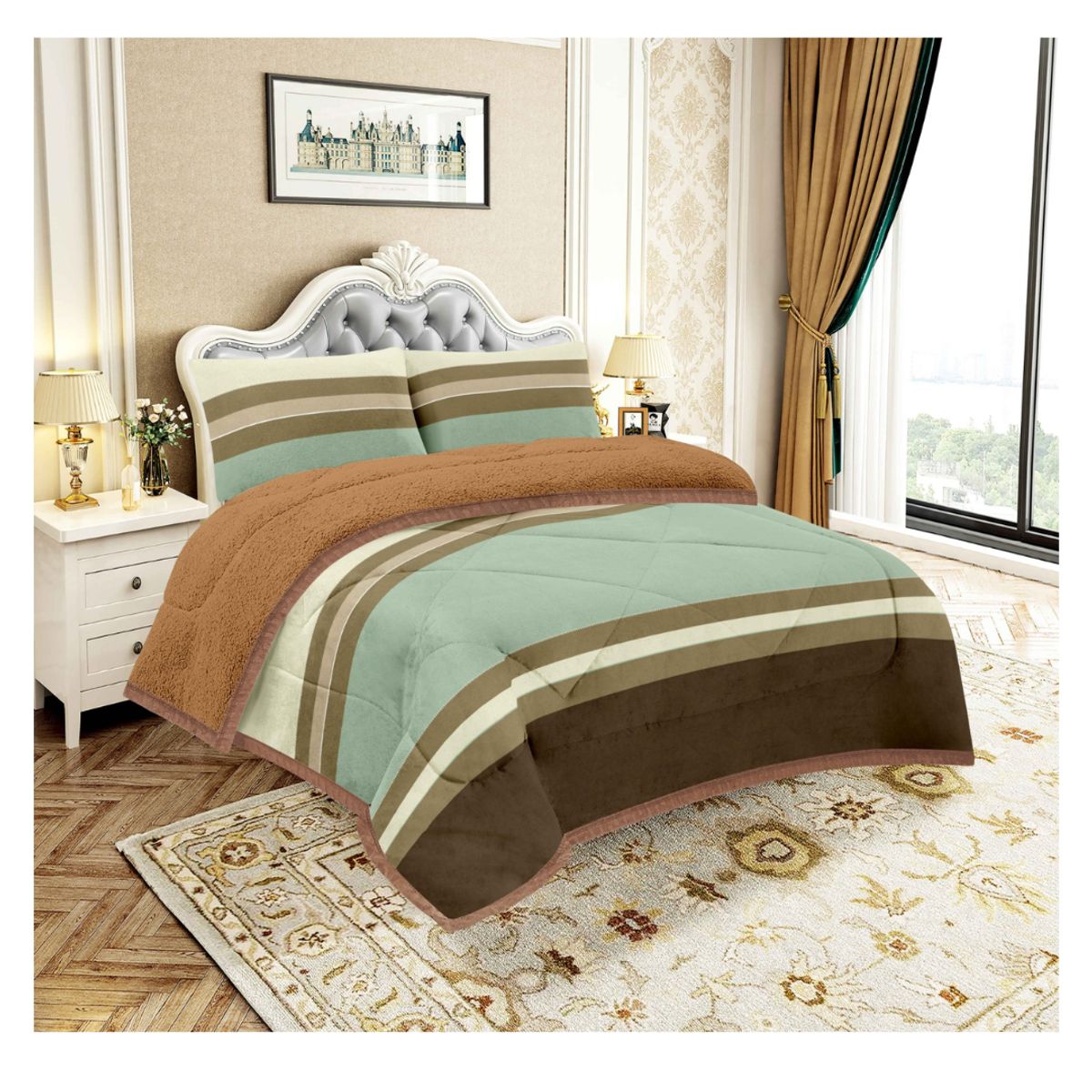 GOLDSUN - COBERTOR CON CARNERO EN 3 PIEZAS