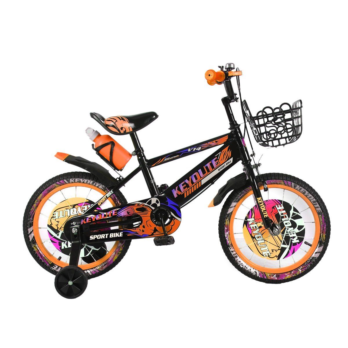 GENERICO - Bicicleta Para Niño Infantil Kids Aro 12 Luz Naranja ACA