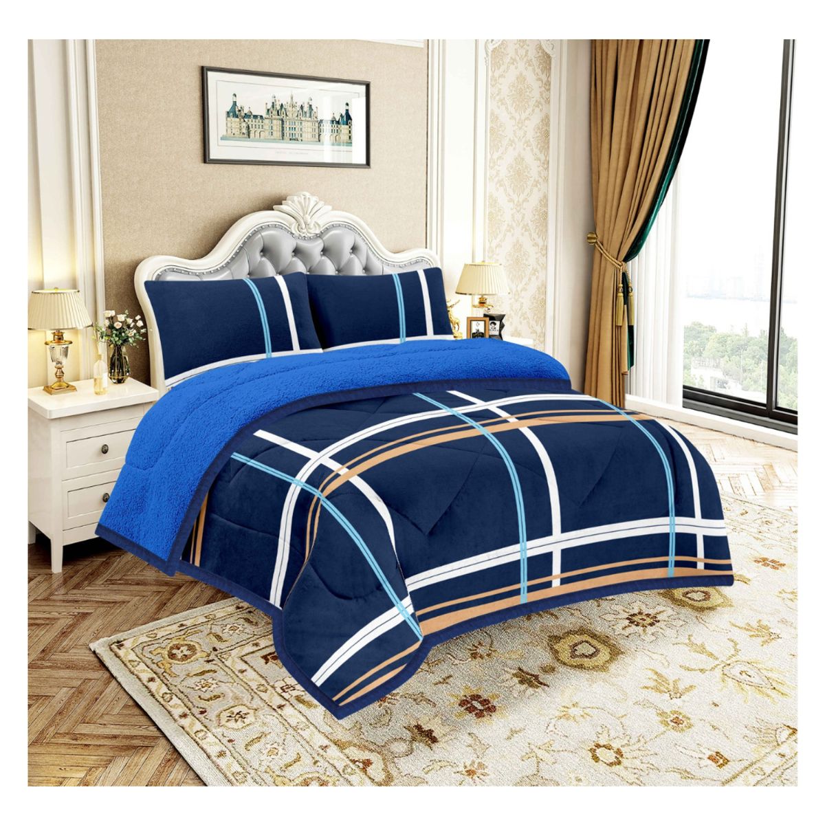 GOLDSUN - COBERTOR CON CARNERO EN 3 PIEZAS