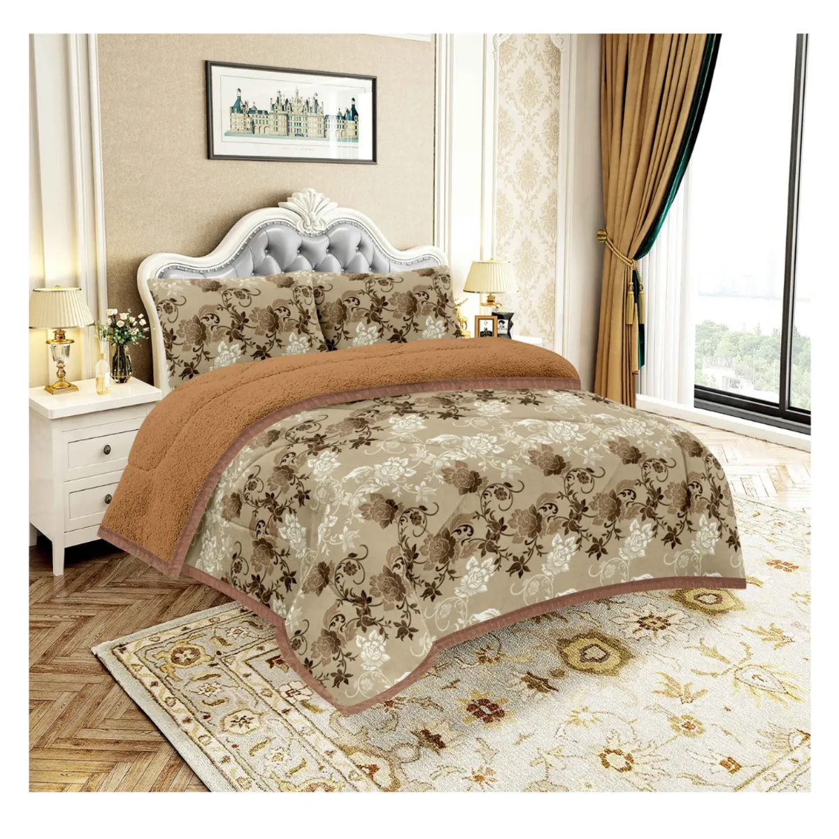 GOLDSUN - COBERTOR CON CARNERO EN 3 PIEZAS