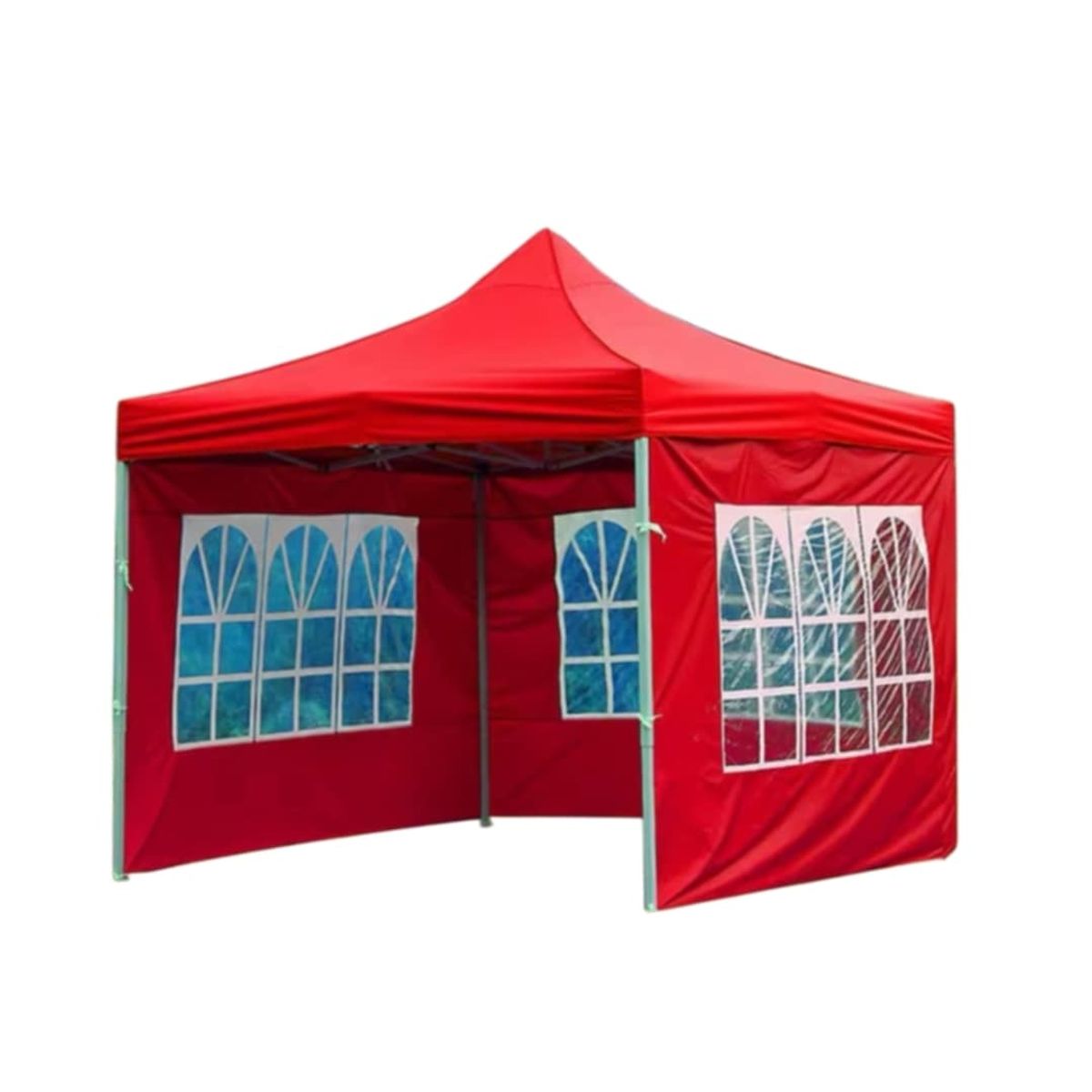 GENERICO - Toldo Plegable 3x3m con Paredes y Ventana Moderno Resistente Protección Solar