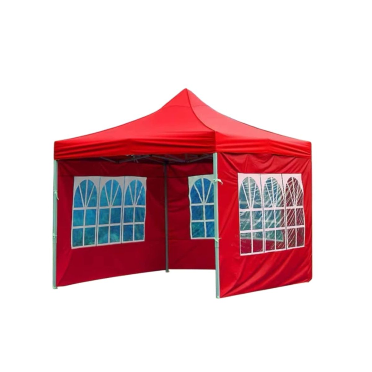 GENERICO - Toldo Plegable 3x3m con Paredes y Ventana Moderno Resistente Protección Solar