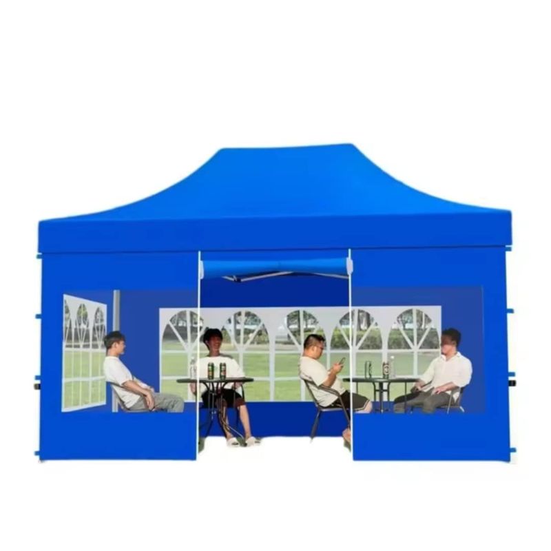 GENERICO - Carpa Toldo Plegable Resistente con Paredes y Ventanas 3x3m Protección Solar UV