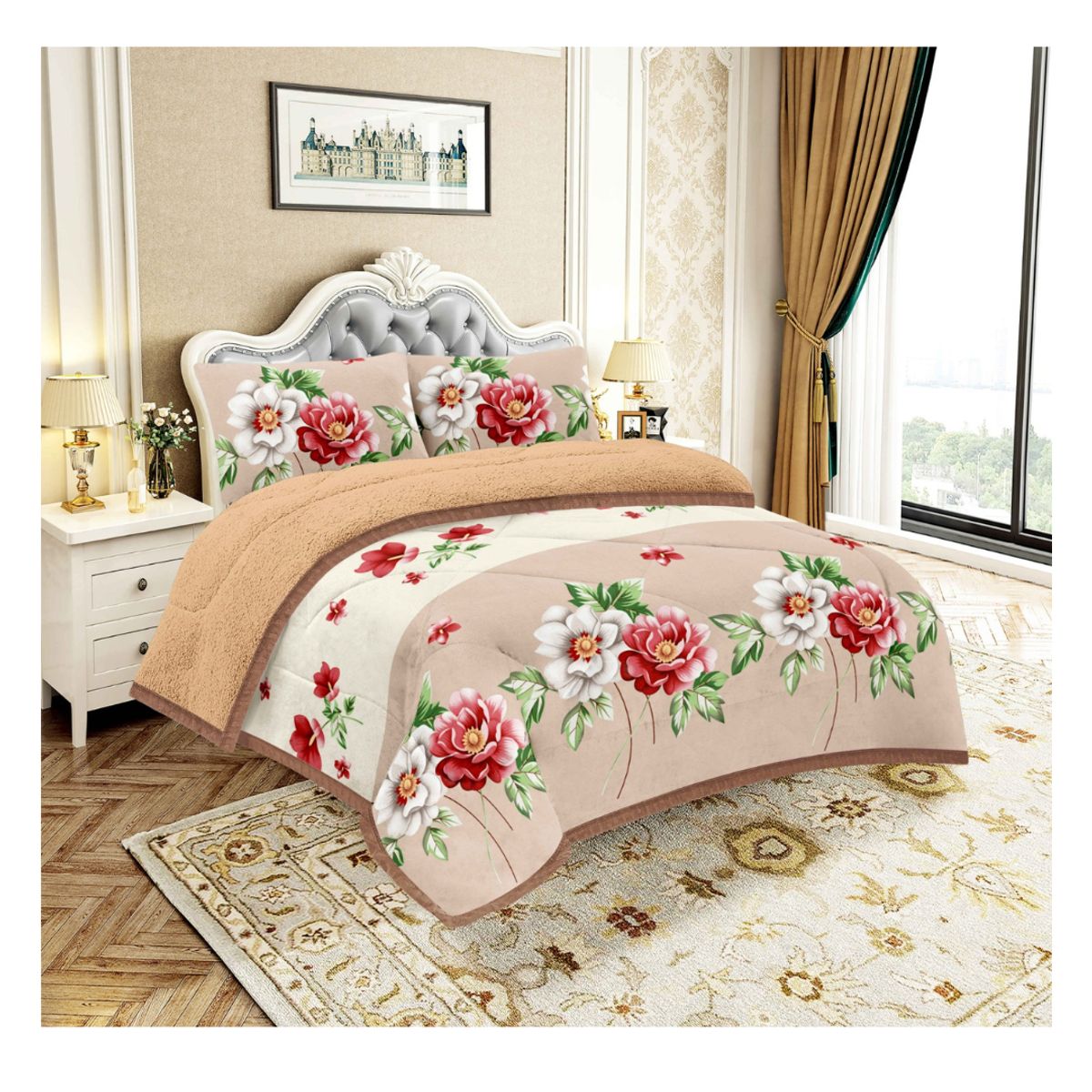 GOLDSUN - COBERTOR CON CARNERO EN 3 PIEZAS