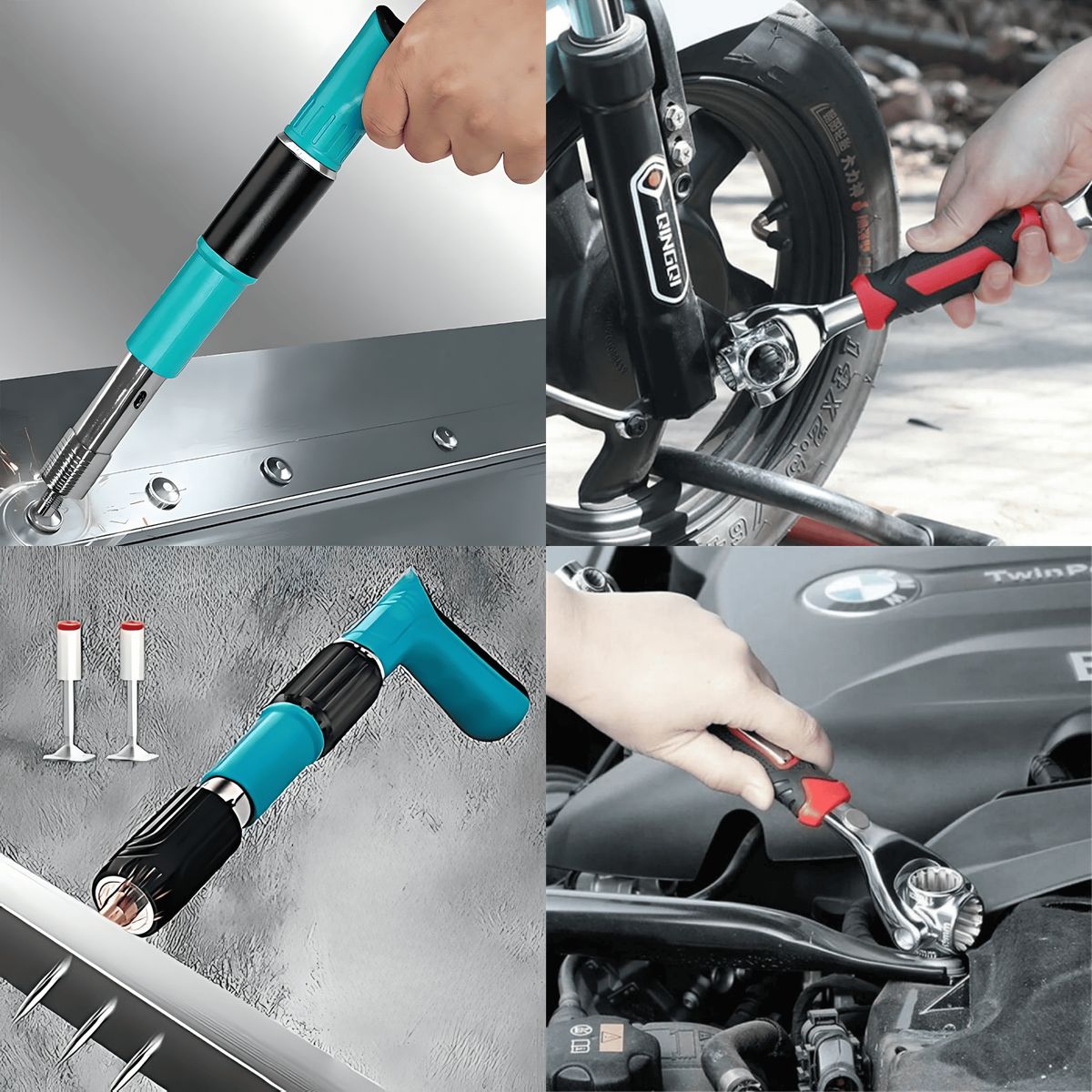 ROSH - Combo Potente: Pistola Clavos + Llave 48 en 1 Multifuncional