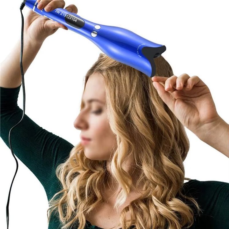GENERICO - Rizador de Cabello Automatico con Pantalla Led Azul